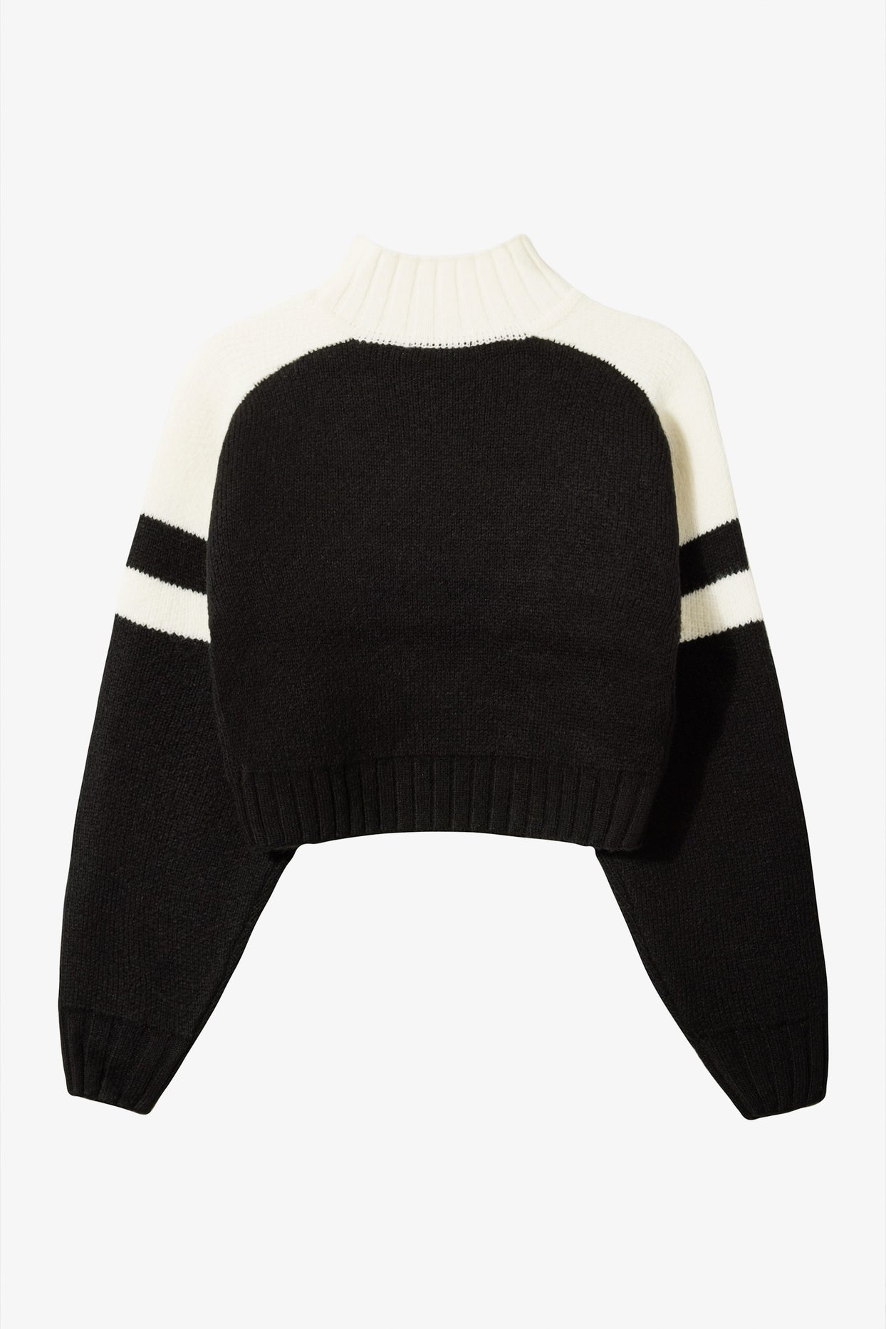 Knit Logo Cropped Jumper in Black - 4