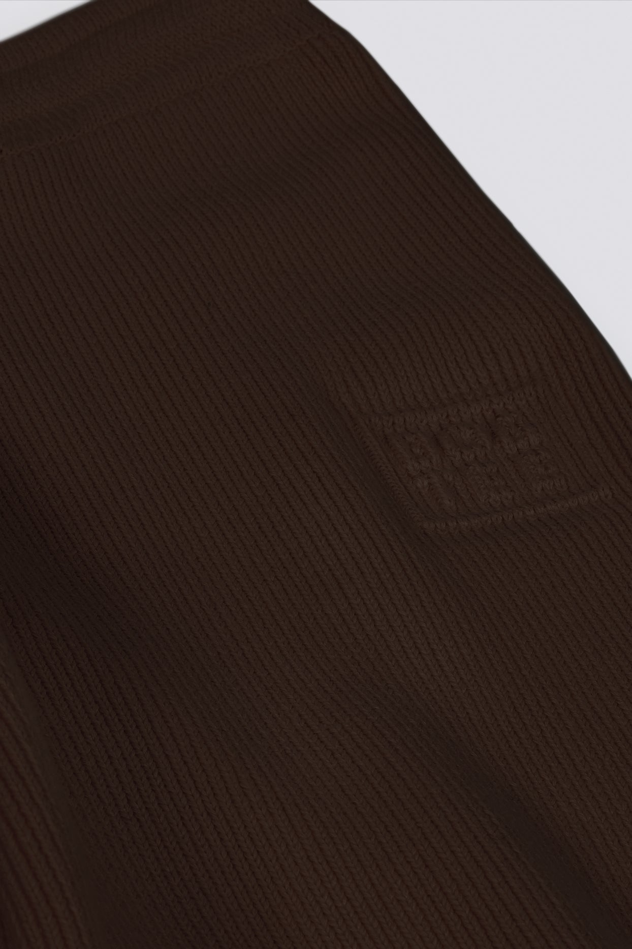 Ribbed Knit Wide-Leg Joggers in Pecan - 5