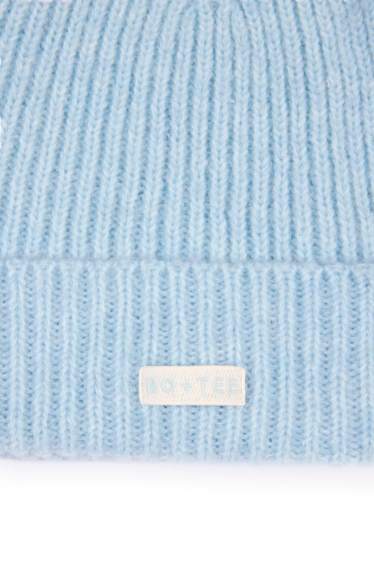 Ribbed Knit Beanie Hat in Powder Blue - 5