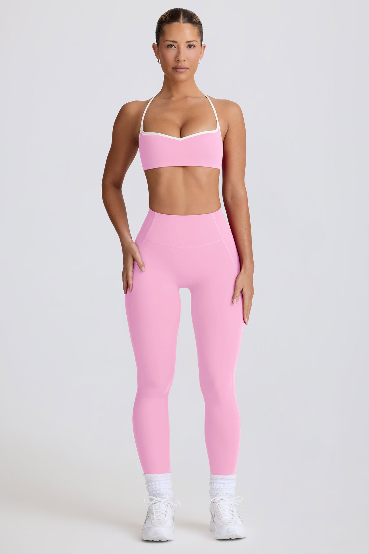 Soft Active Mid-Rise Leggings in Baby Pink - 2