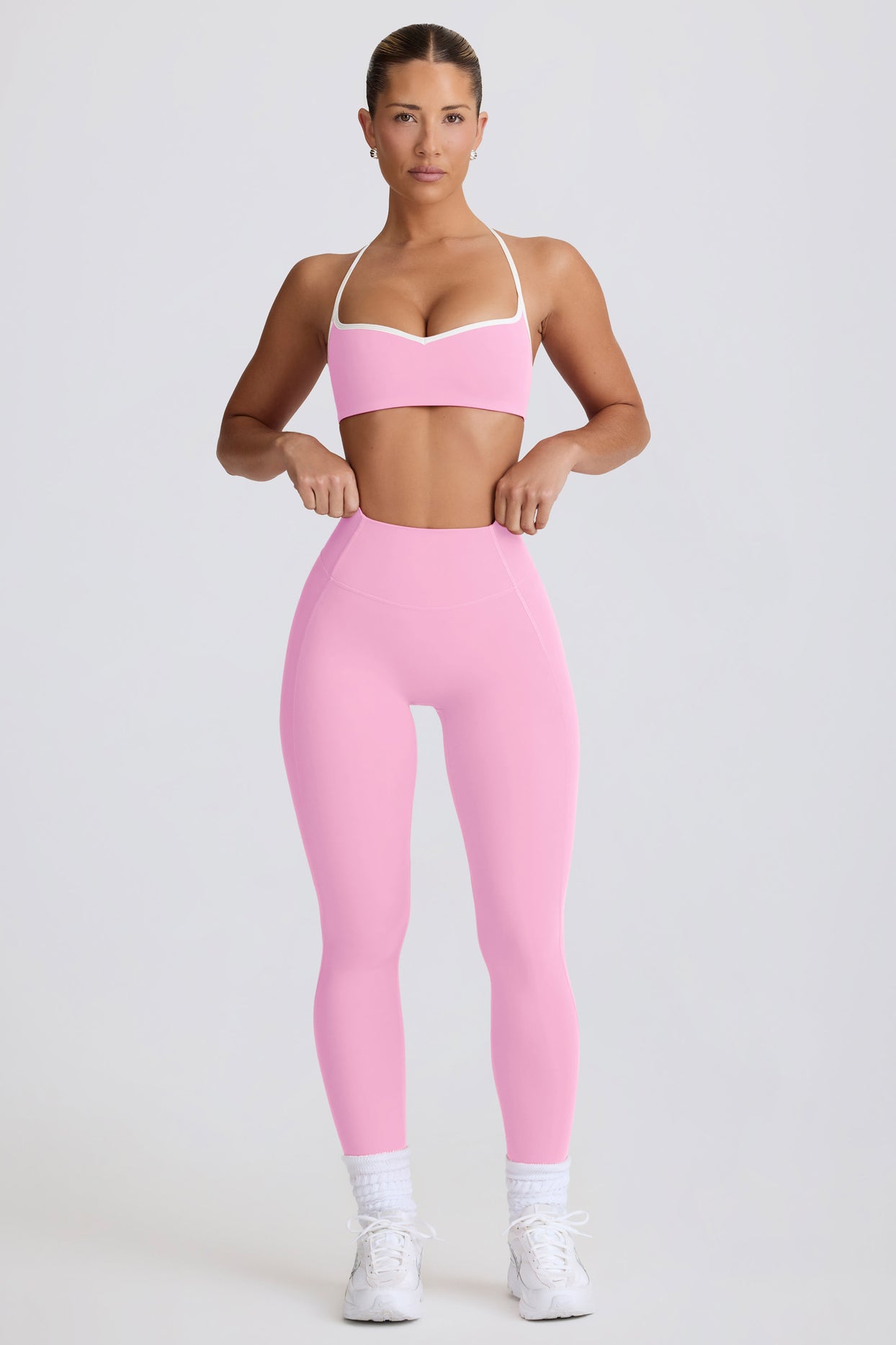 Soft Active Mid-Rise Leggings in Baby Pink - 5