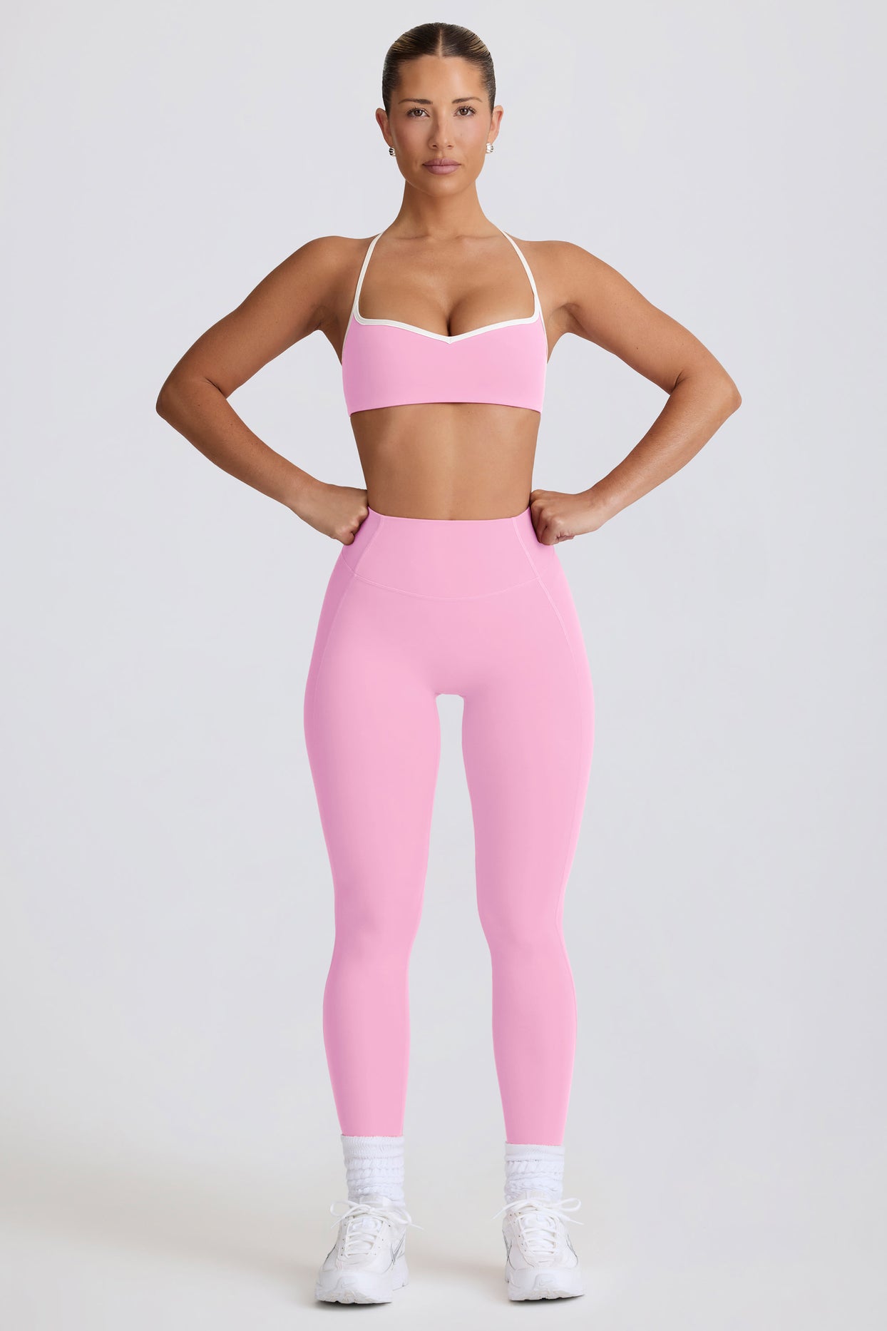 Soft Active Mid-Rise Leggings in Baby Pink - 7