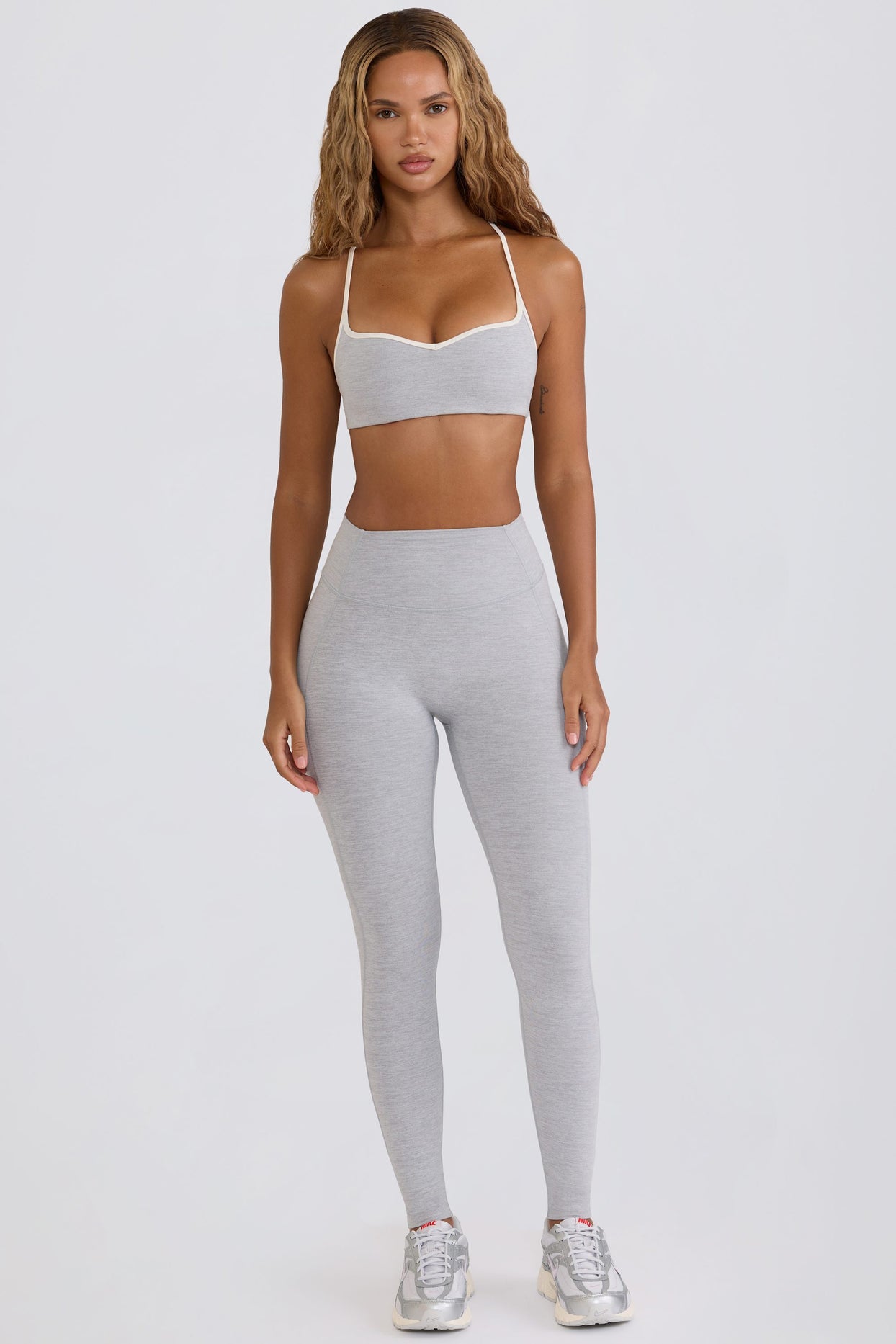 Soft Active Mid-Rise Leggings in Grey - 3