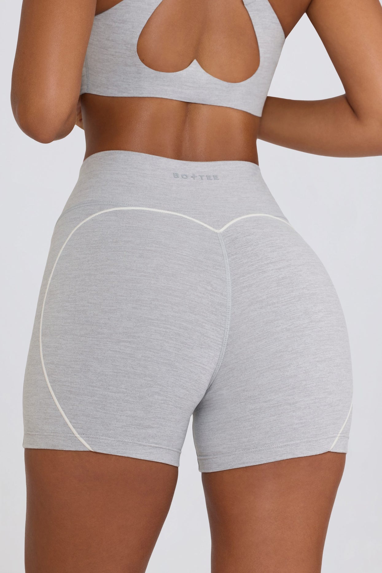 Soft Active Mini Shorts in Grey - 5
