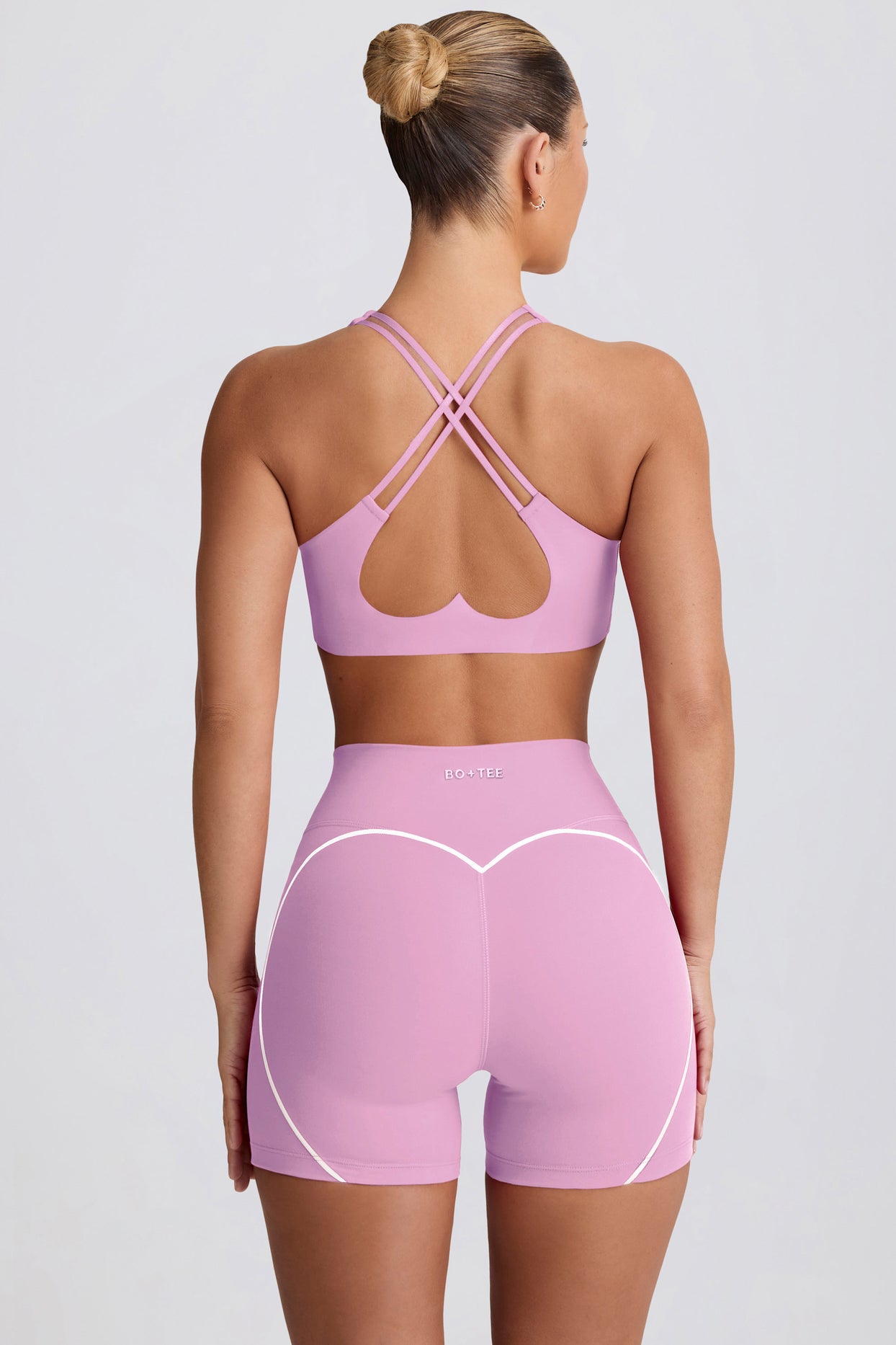 Soft Active Mini Shorts in Dusty Pink - 2