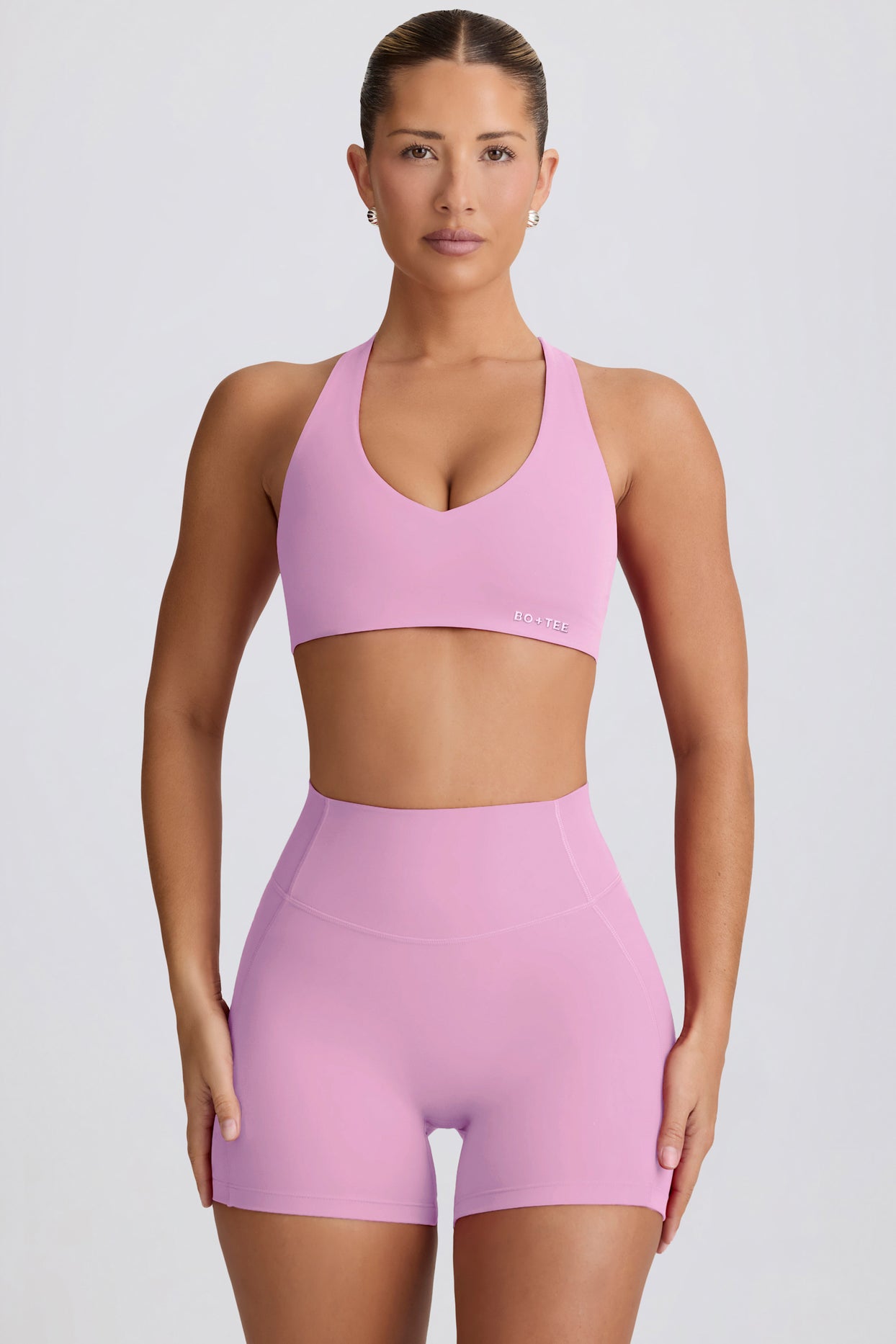 Soft Active Mini Shorts in Dusty Pink - 5