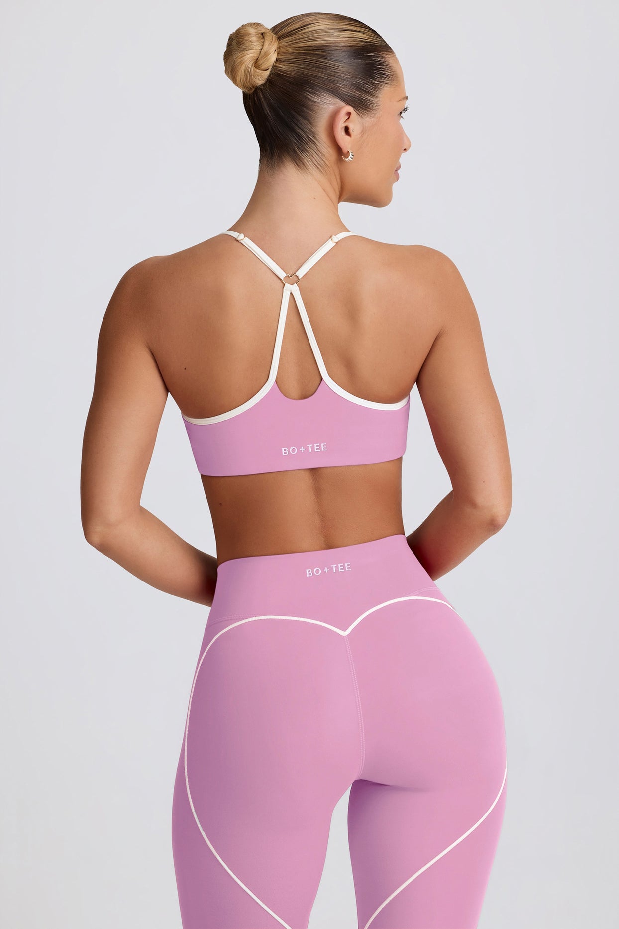 Soft Active Sweetheart-Neck Sports Bra in Dusty Pink - 8