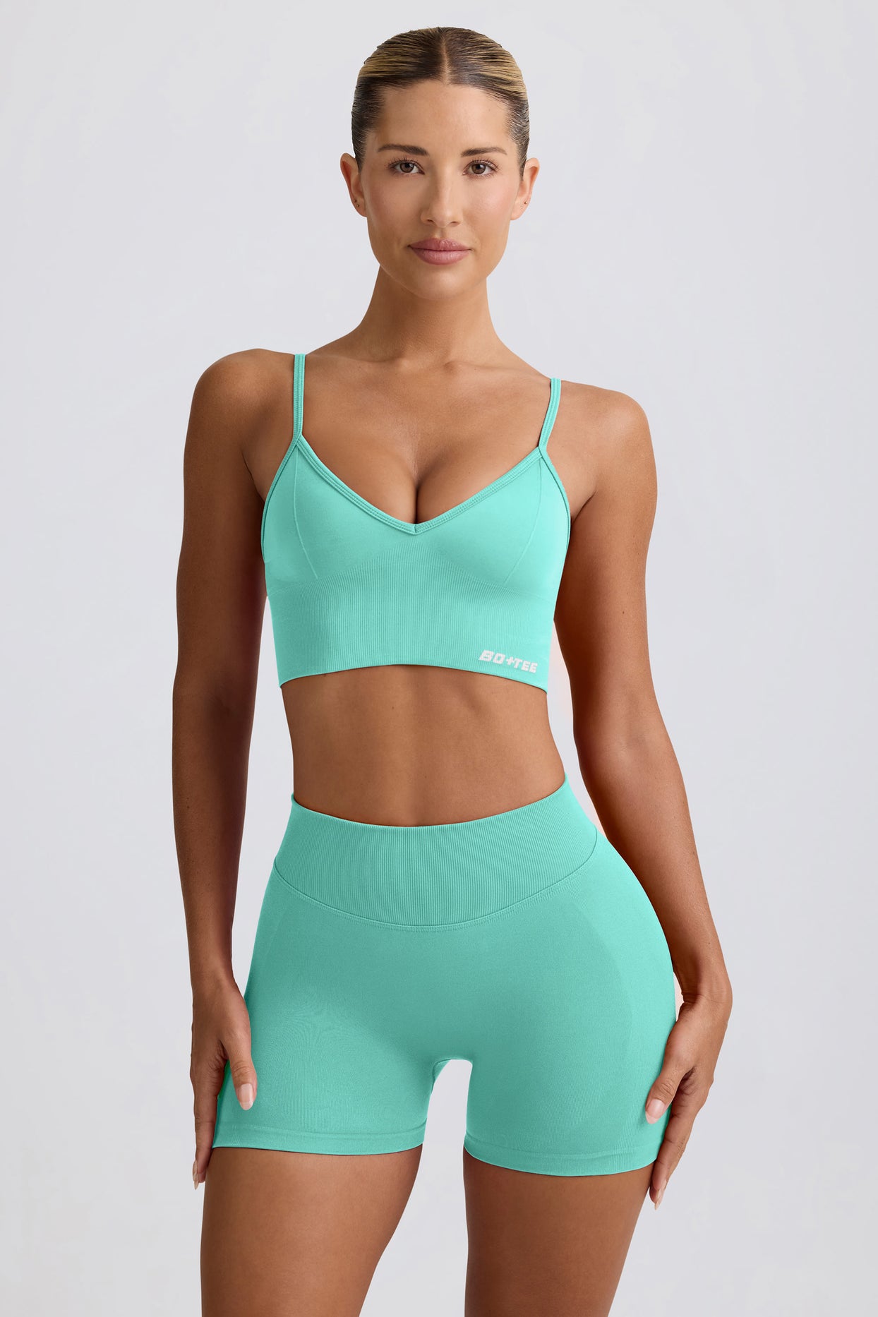 Define Luxe Mini Shorts in Mint - 5