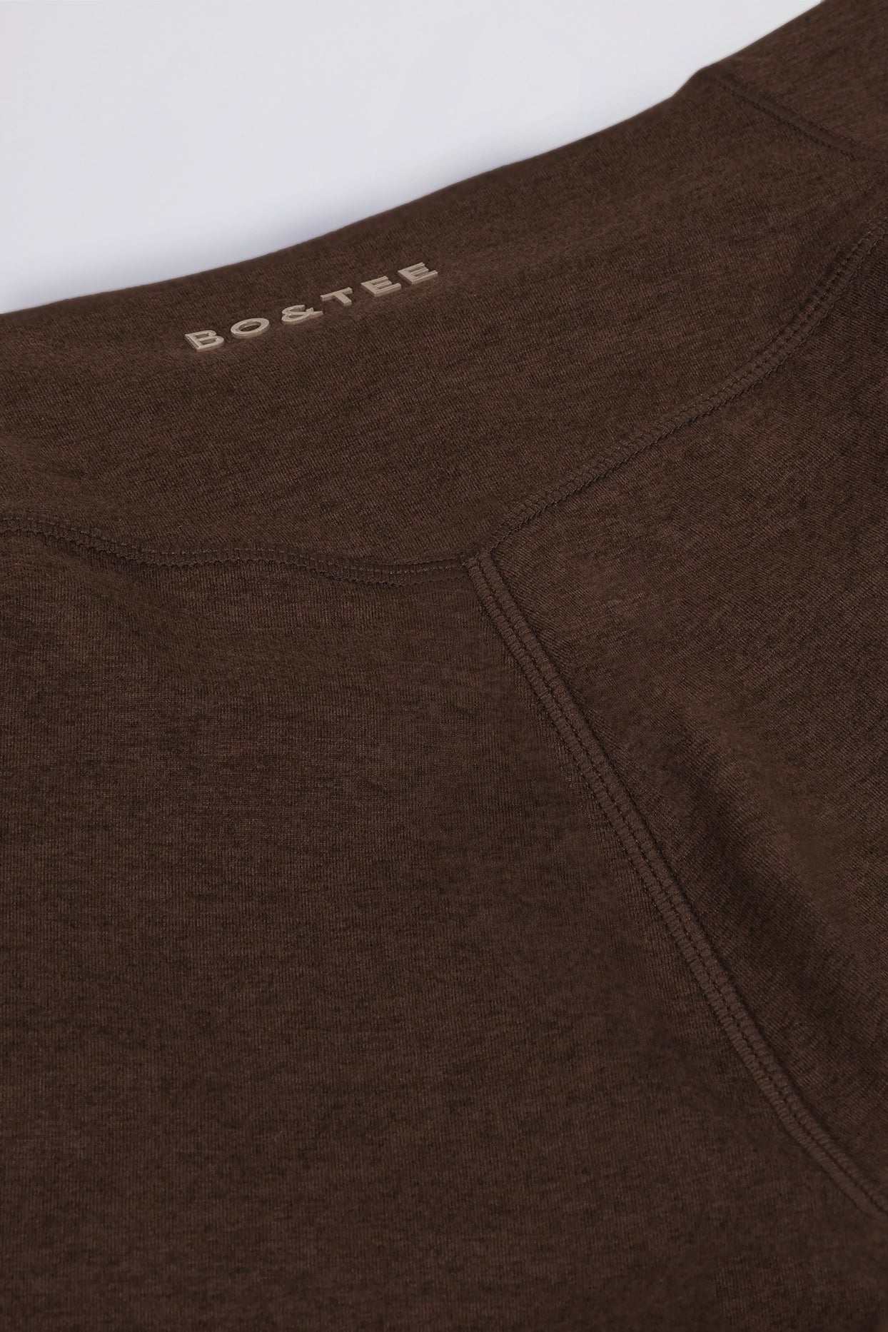 Ruched Mini Shorts in Pecan Marl - 8