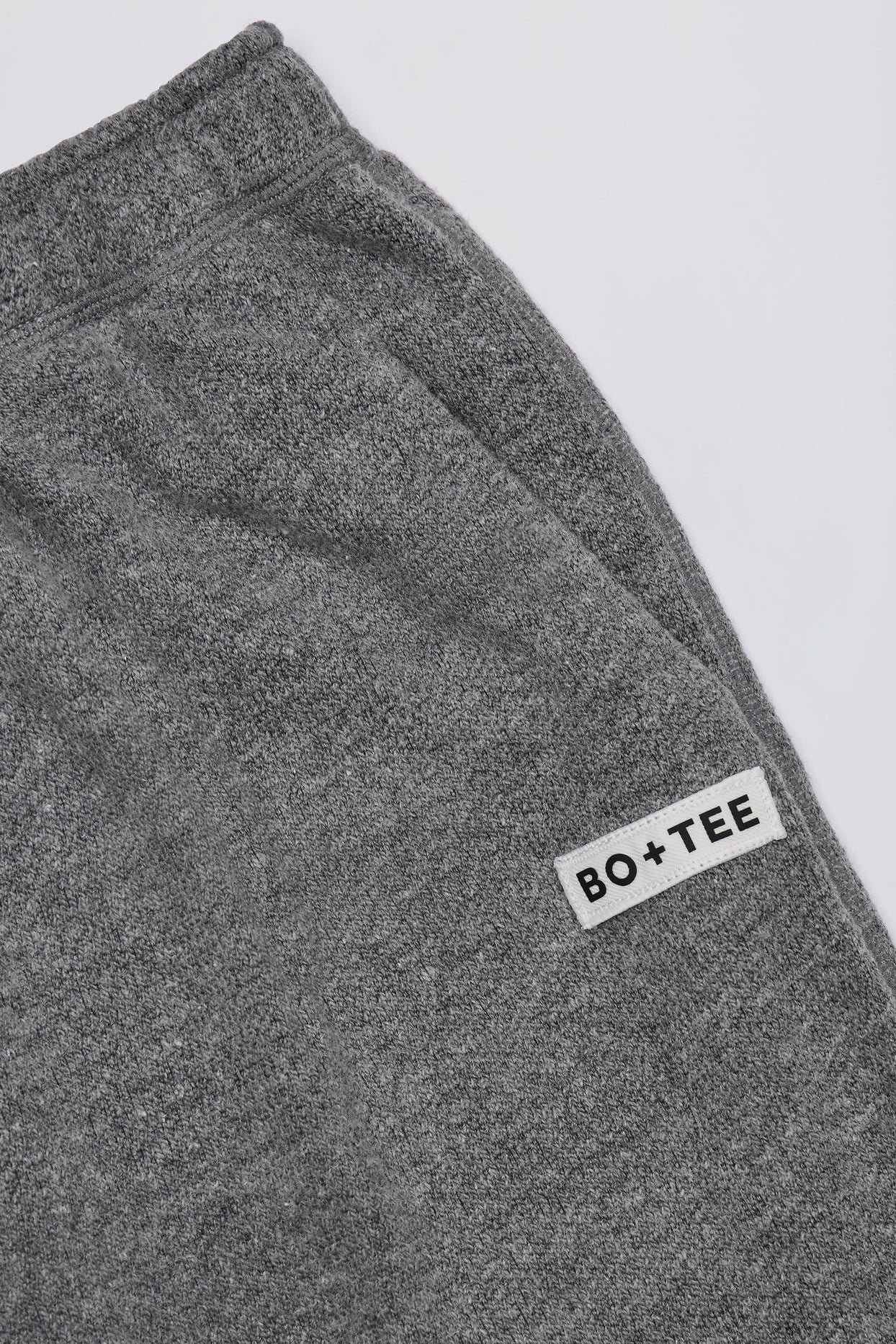 Textured Cotton Button Low-Rise Wide-Leg Joggers in Dark Grey - 6