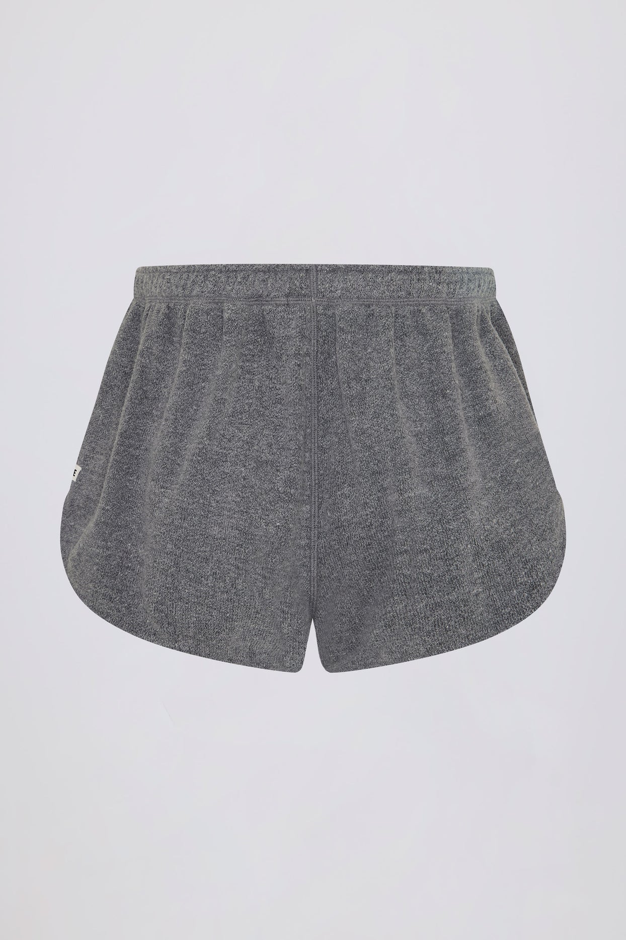 Button-Detail Mid-Rise Shorts in Dark Grey - 5