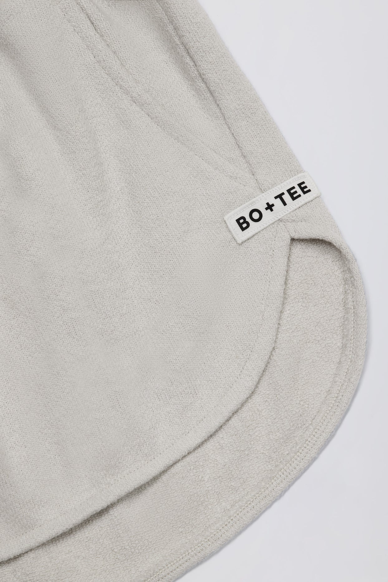Button-Detail Mid-Rise Shorts in Light Grey - 6
