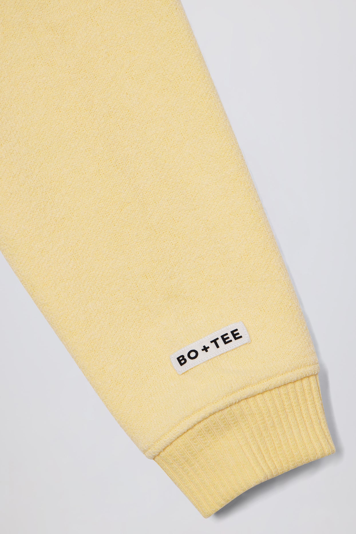 Terry Cotton Zip-Up Cropped Hoodie in Lemon - 6