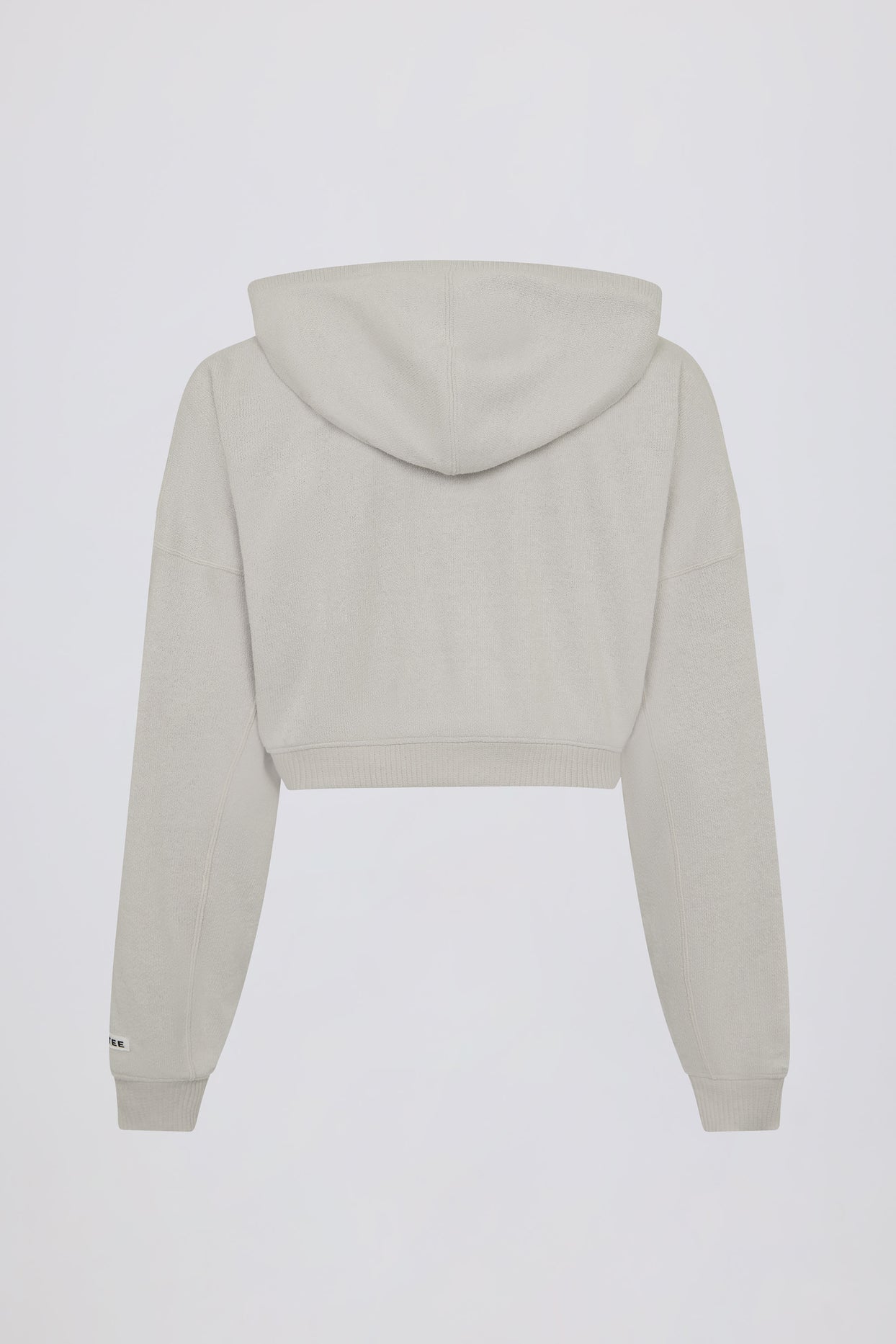 Lightweight Knit V-Neck Oversized Jumper in Light Grey - 5