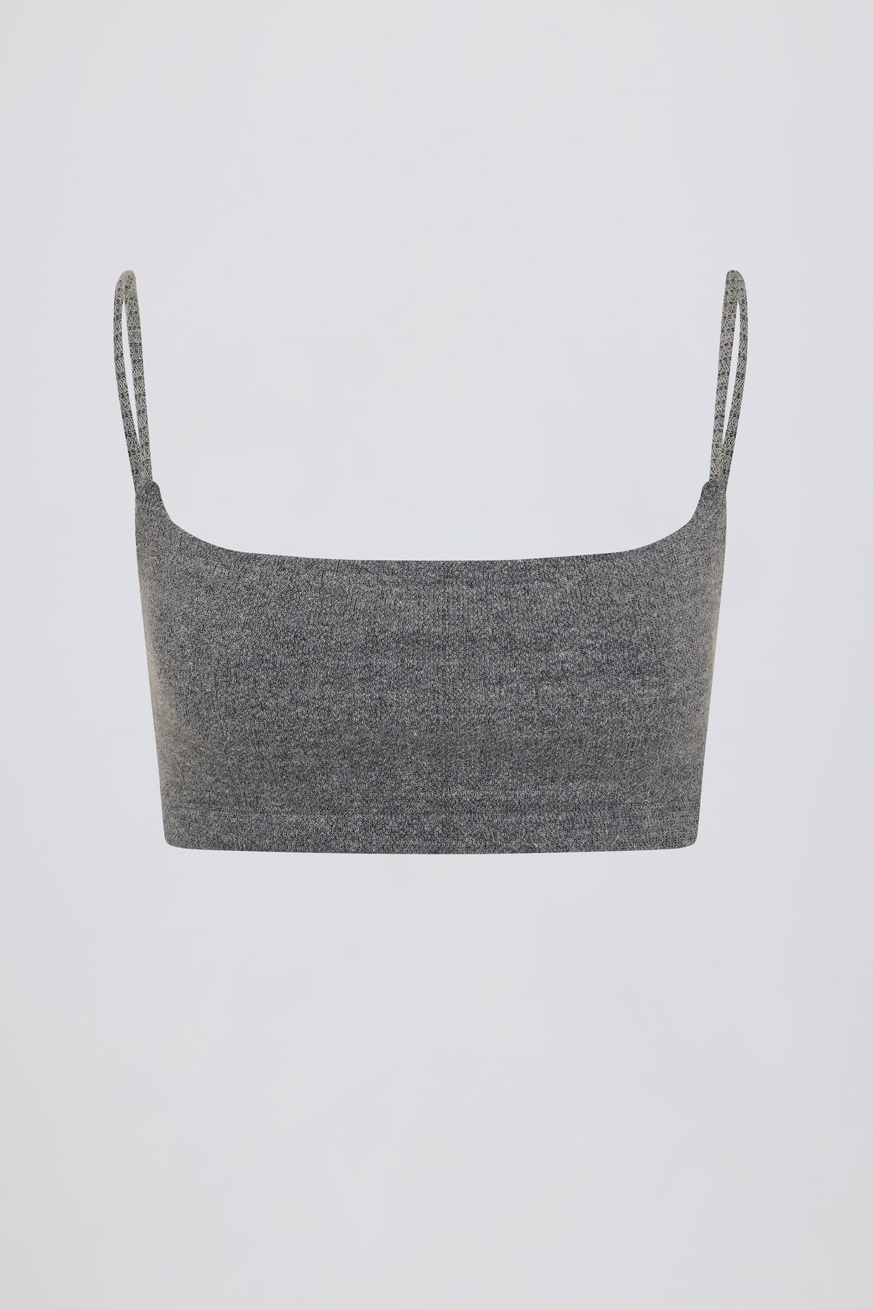 Square-Neck Bralette in Dark Grey - 4