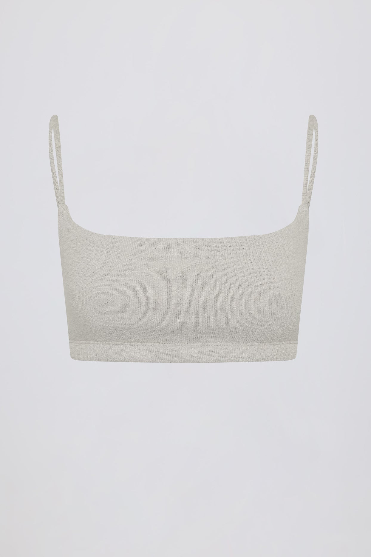 Square-Neck Bralette in Light Grey - 4
