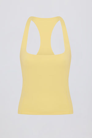 Soft Active Racerback Tank Top in Lemon