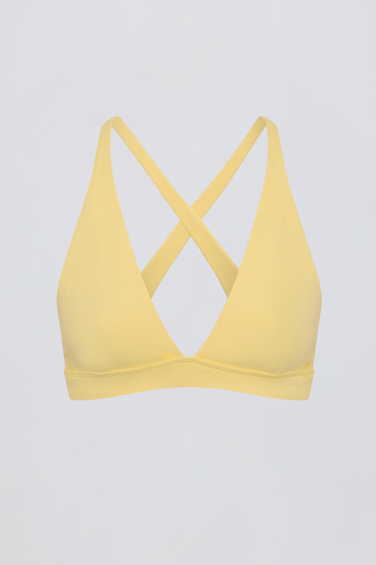 Soft Active Cross-Back Sports Bra in Lemon - 4