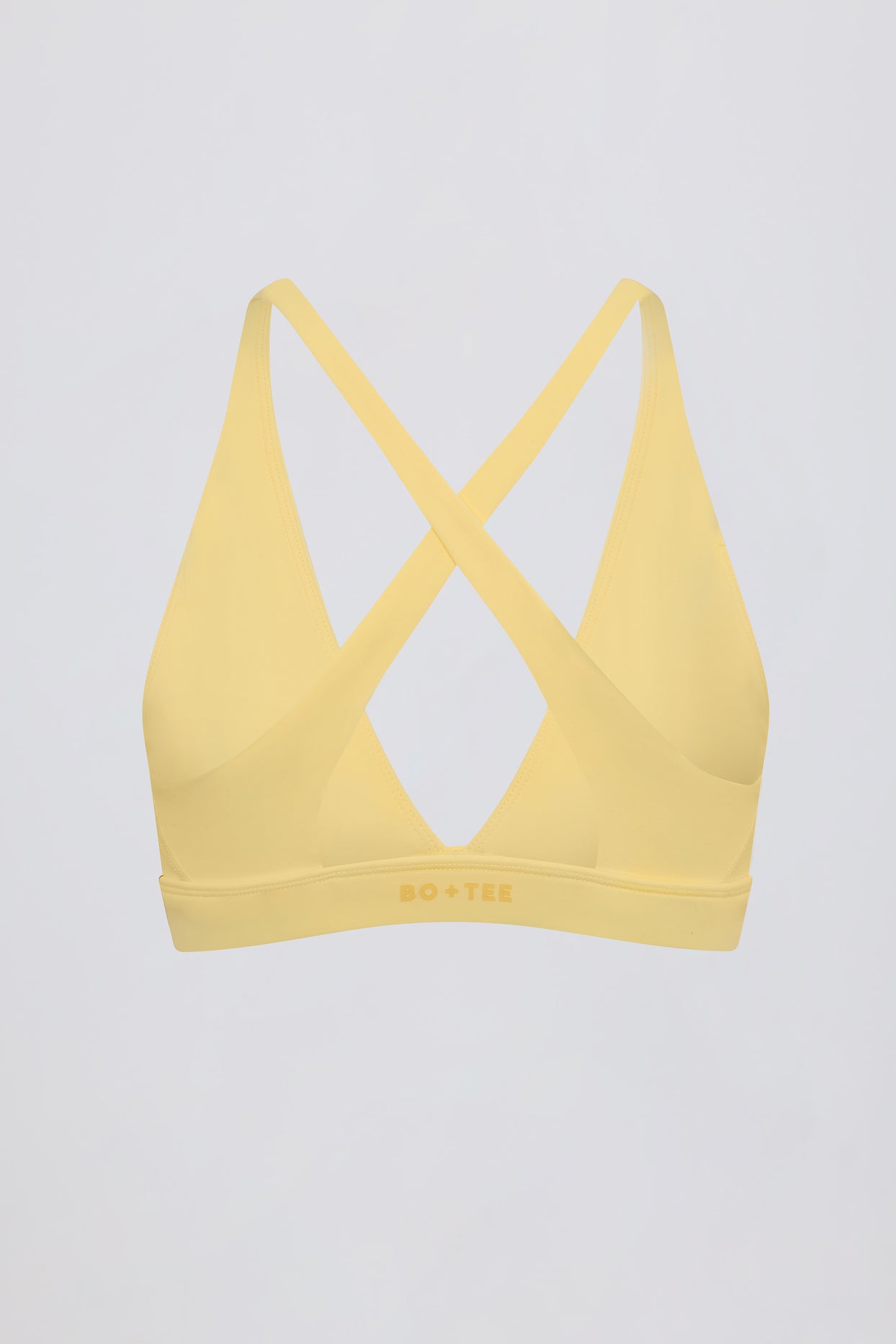 Soft Active Cross-Back Sports Bra in Lemon - 5