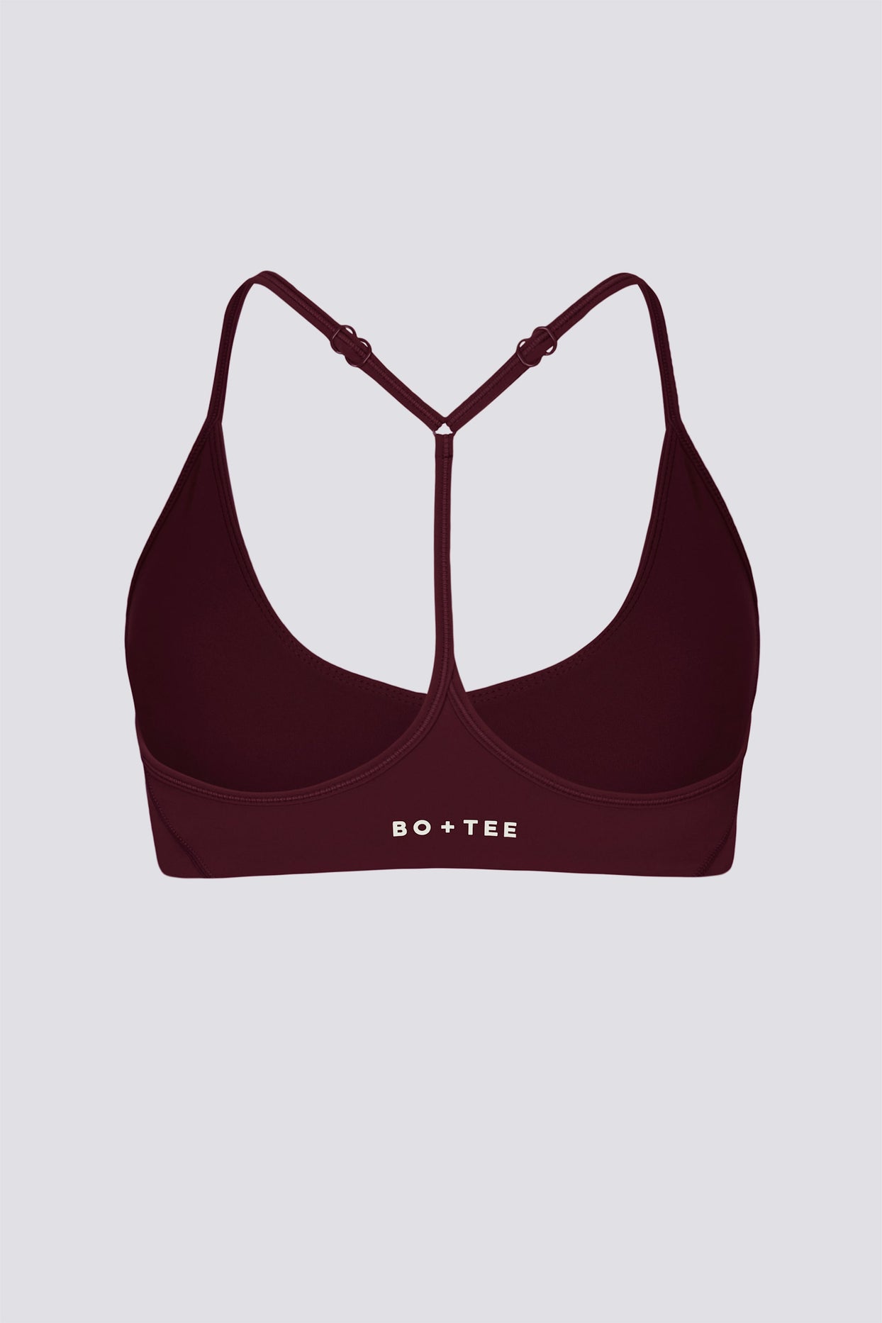 Soft Active Racerback Sports Bra in Burgundy - 4