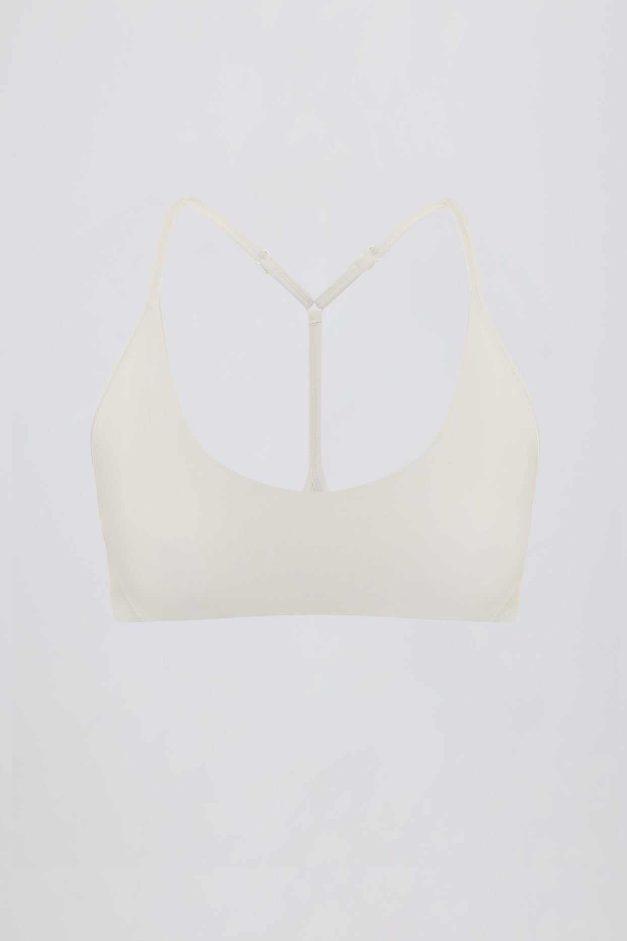 Soft Active Racerback Sports Bra in Oat - 2