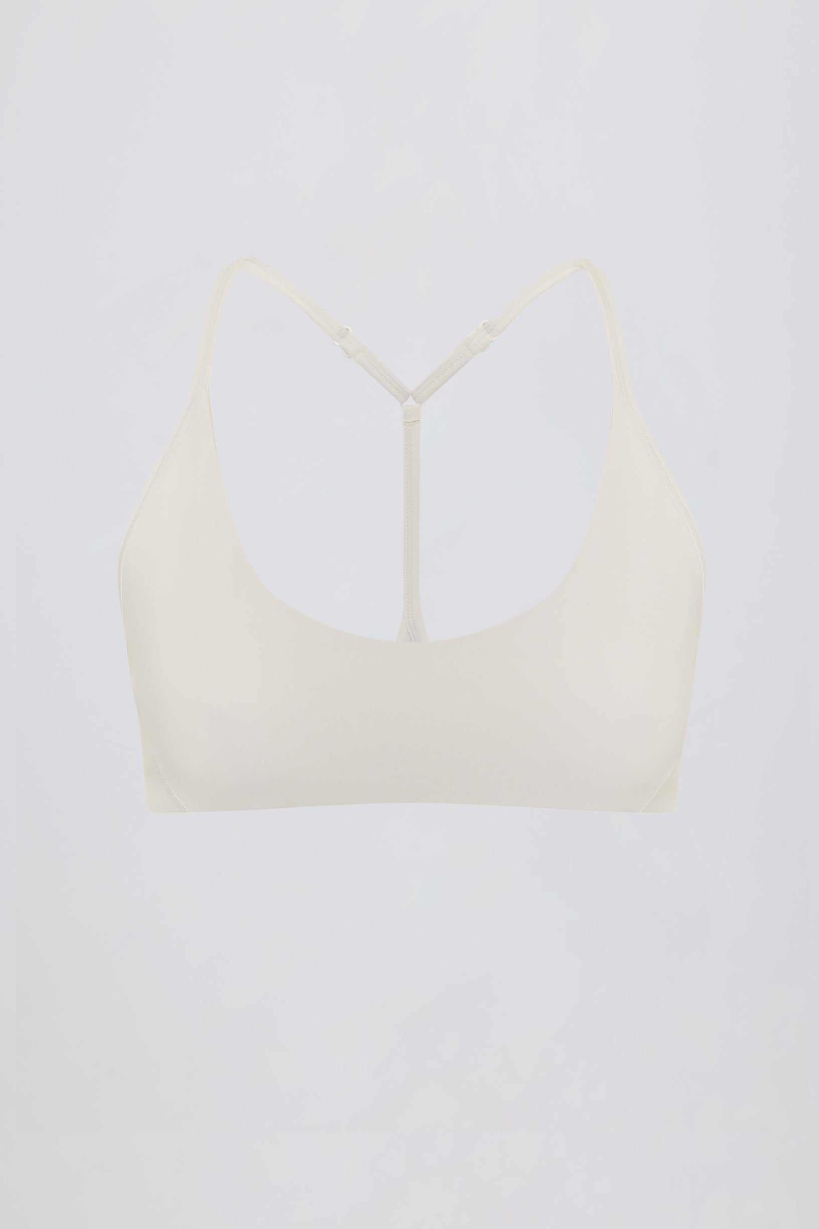 Soft Active Racerback Sports Bra in Oat - 2