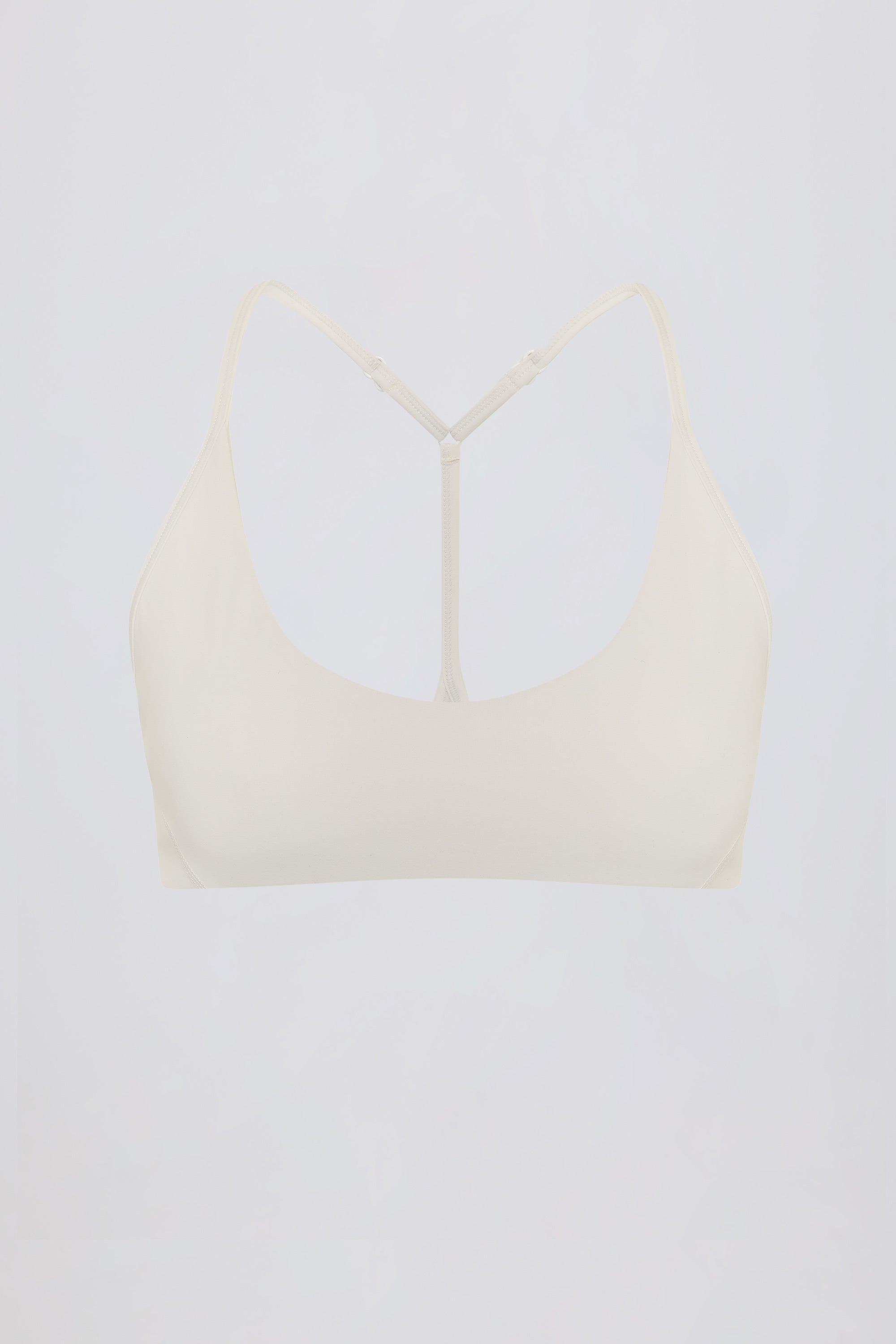 Soft Active Racerback Sports Bra in Oat - 2