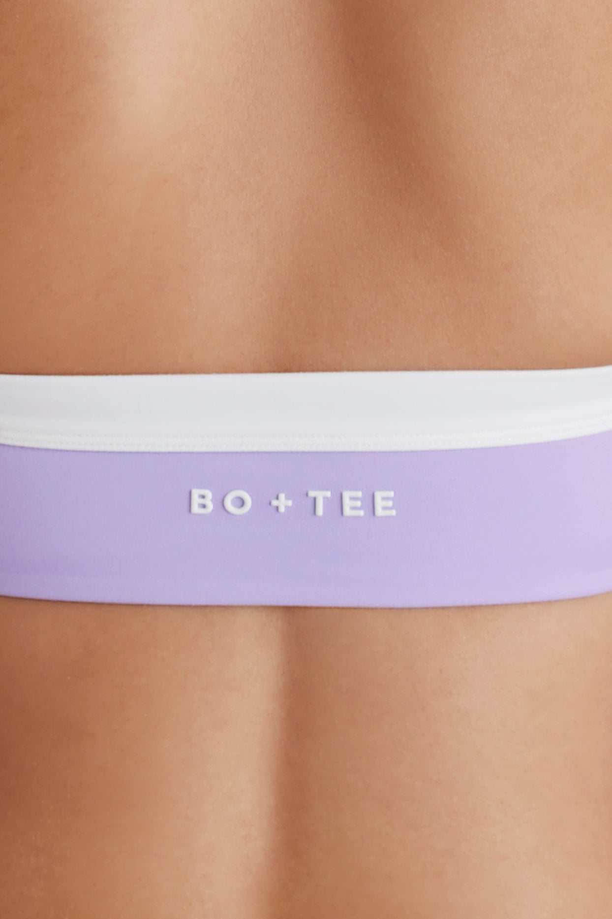 Soft Active Twist-Front Halterneck Sports Bra in Lavender - 5