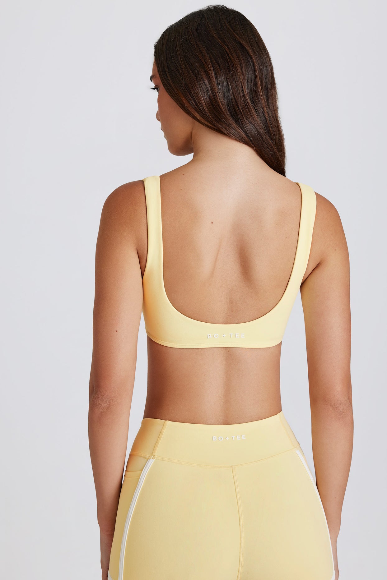 Soft Active Twist-Front Sports Bra in Lemon - 2