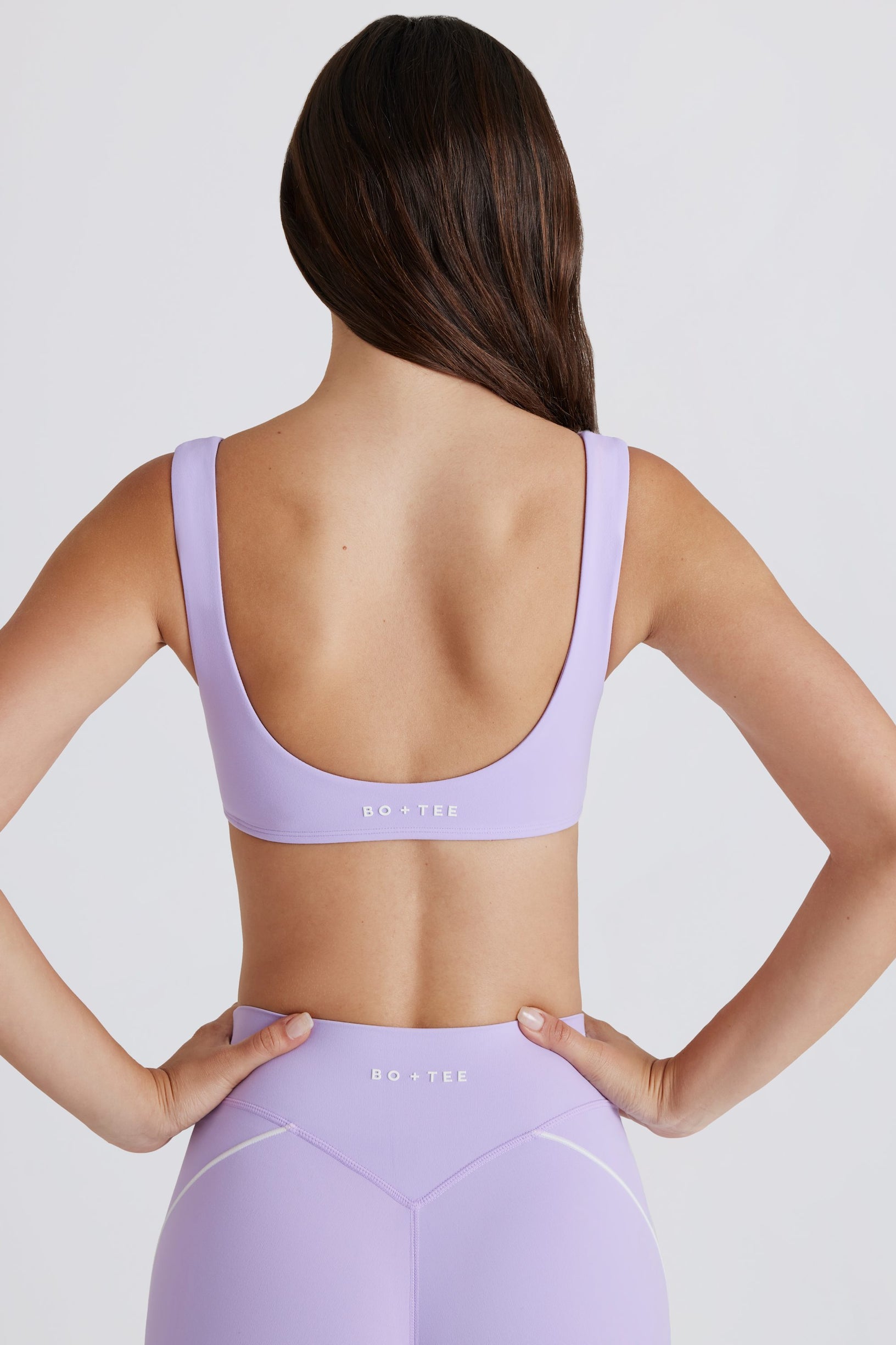Soft Active Twist-Front Sports Bra in Lavender - 2