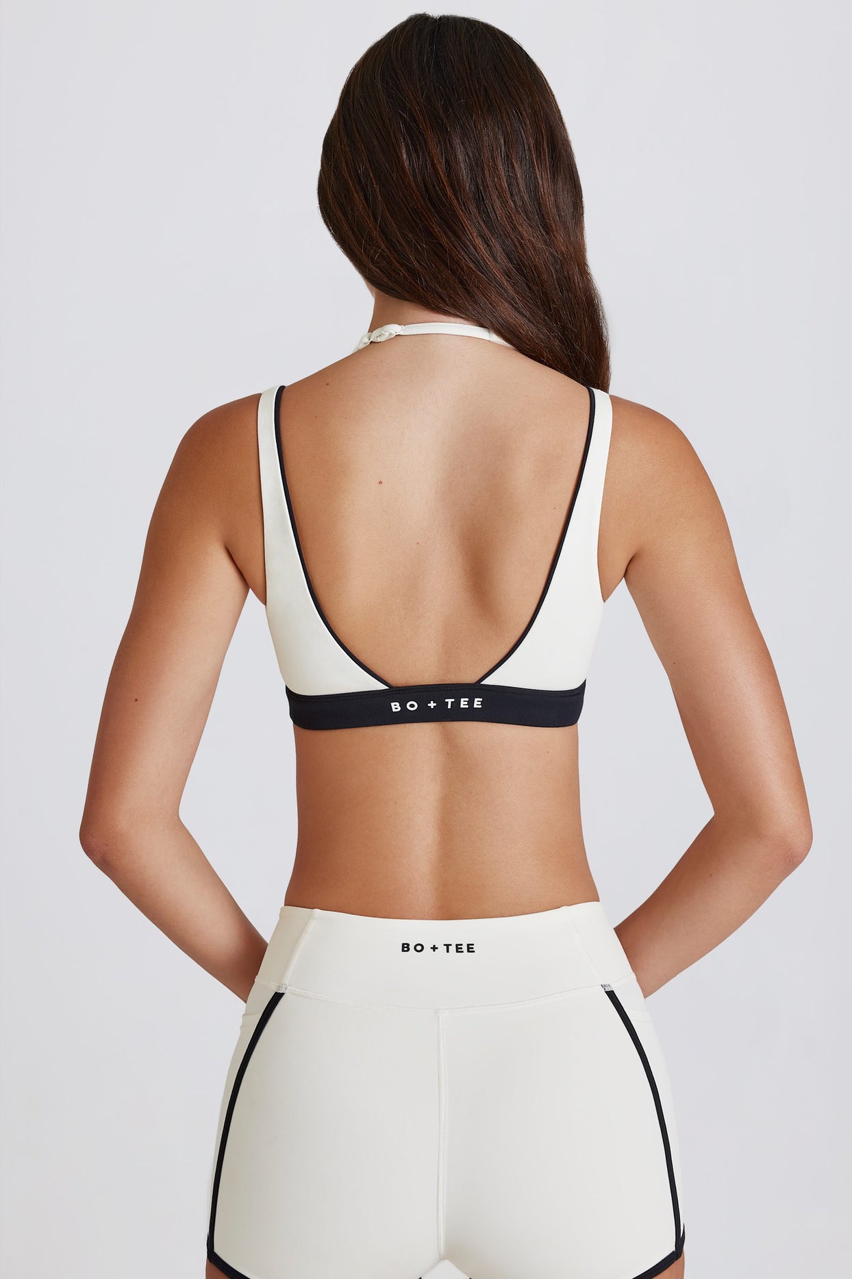 Soft Active Layered Sports Bra in Coconut - 2
