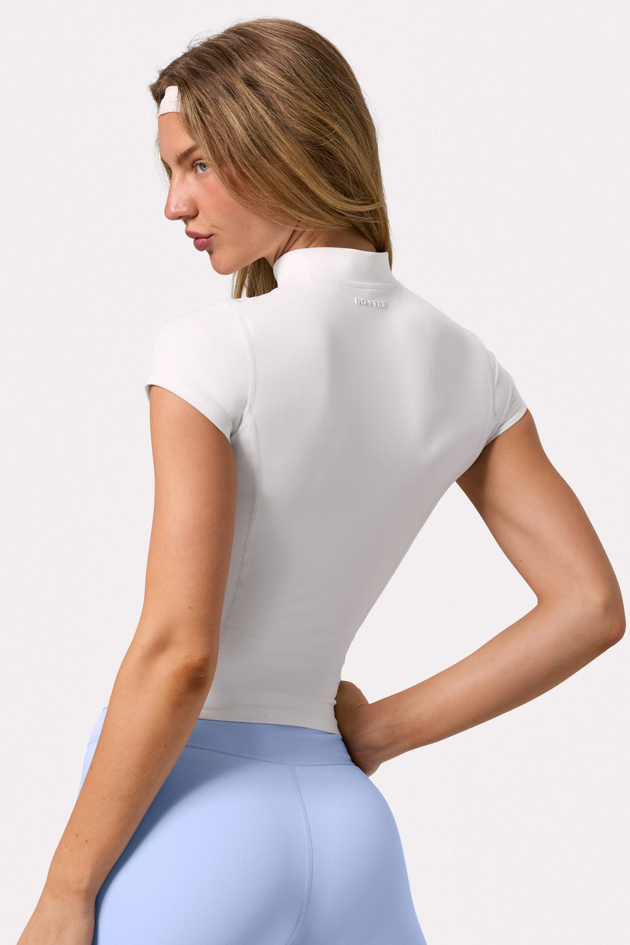 Soft Active Quarter-Zip Top in Coconut - 4