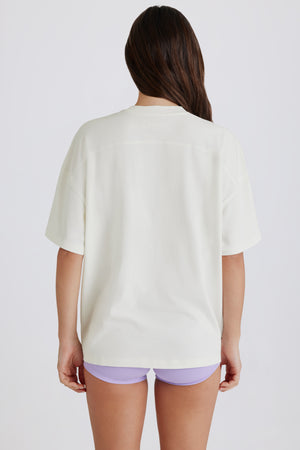 Oversized Graphic T-Shirt in Ivory