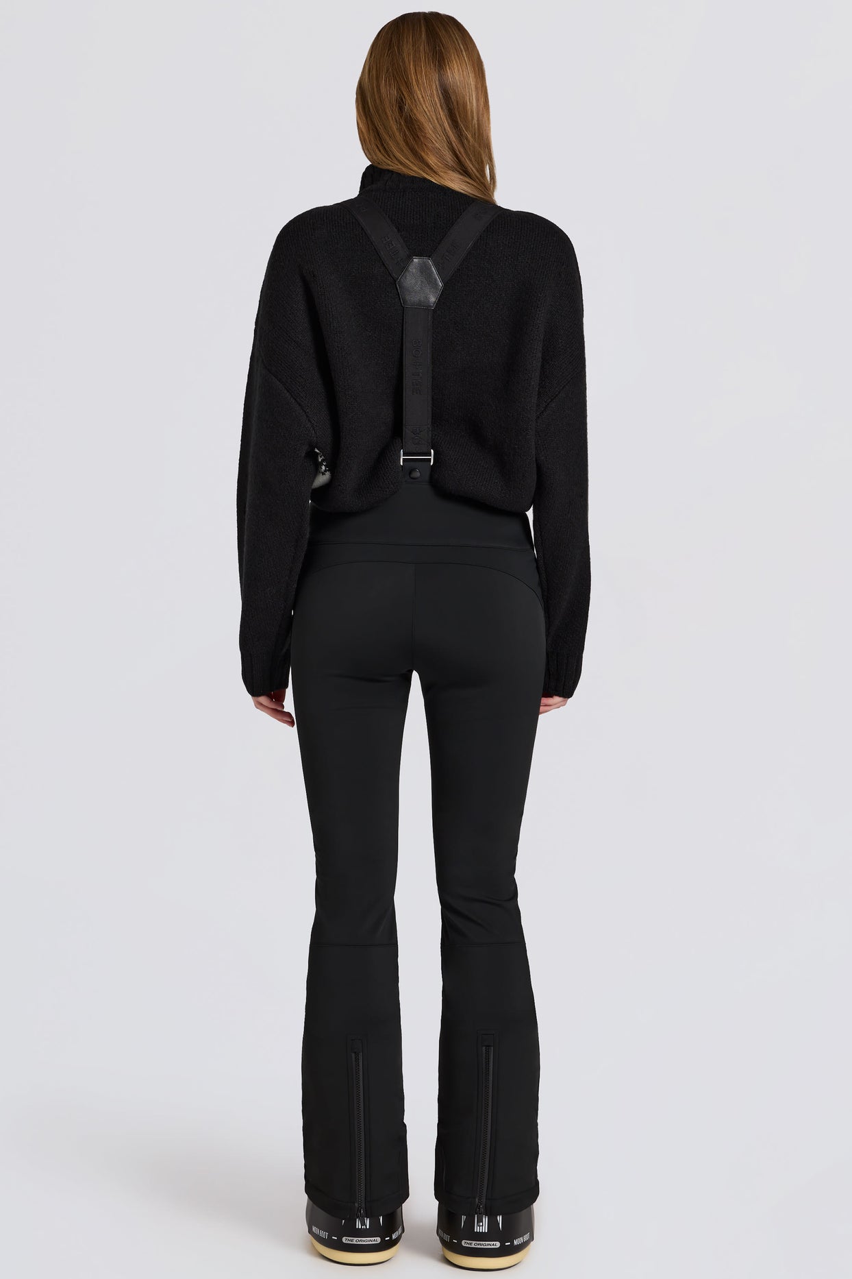 Waterproof High-Rise Salopettes with Suspenders in Black - 2