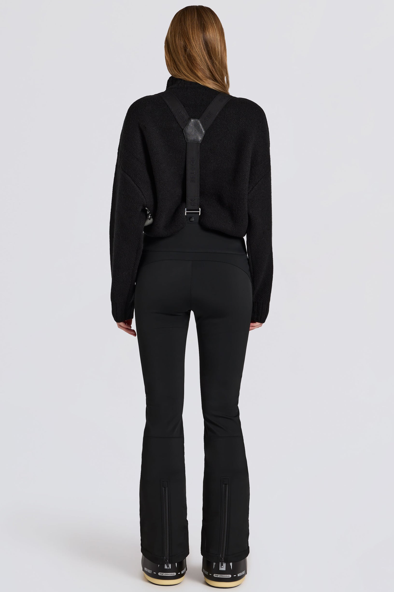 Waterproof High-Rise Salopettes with Suspenders in Black - 2