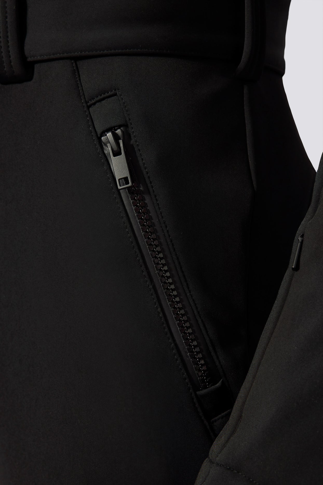 Waterproof Hooded Fitted Ski Suit in Black - 5