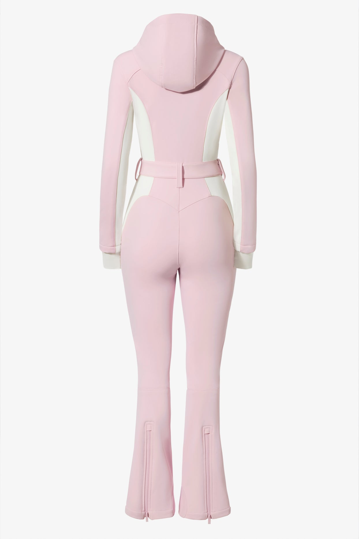 Waterproof Hooded Fitted Ski Suit in Powder Pink - 4