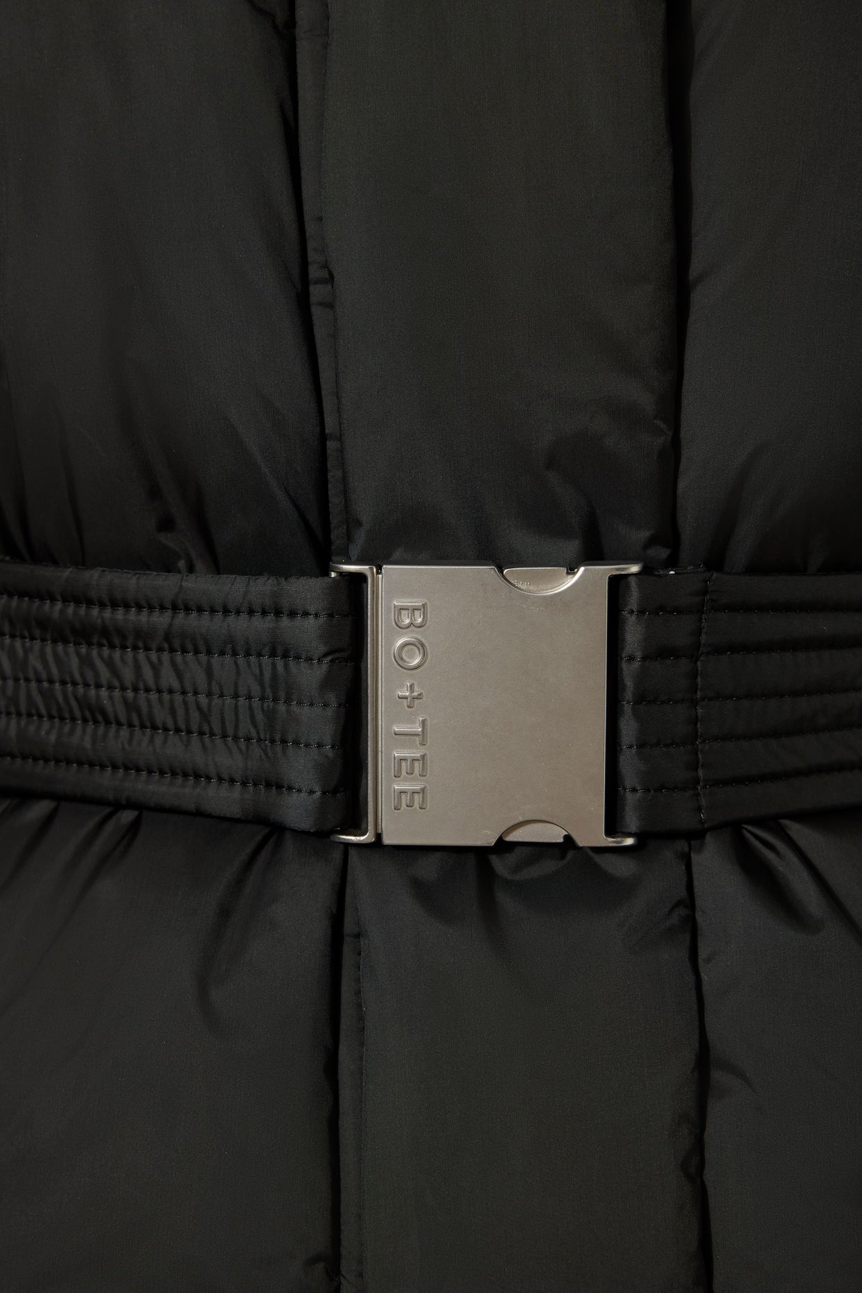 Waterproof Belted Oversized Ski Jacket in Black - 5