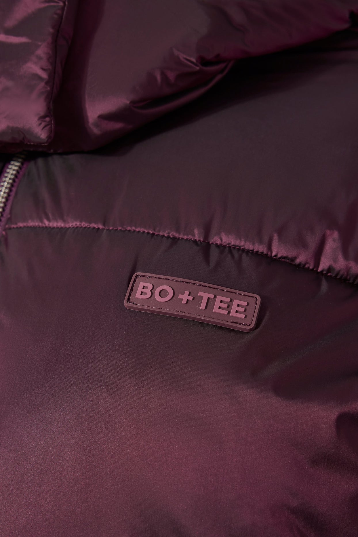 Waterproof Cropped Oversized Ski Jacket in Burgundy - 5