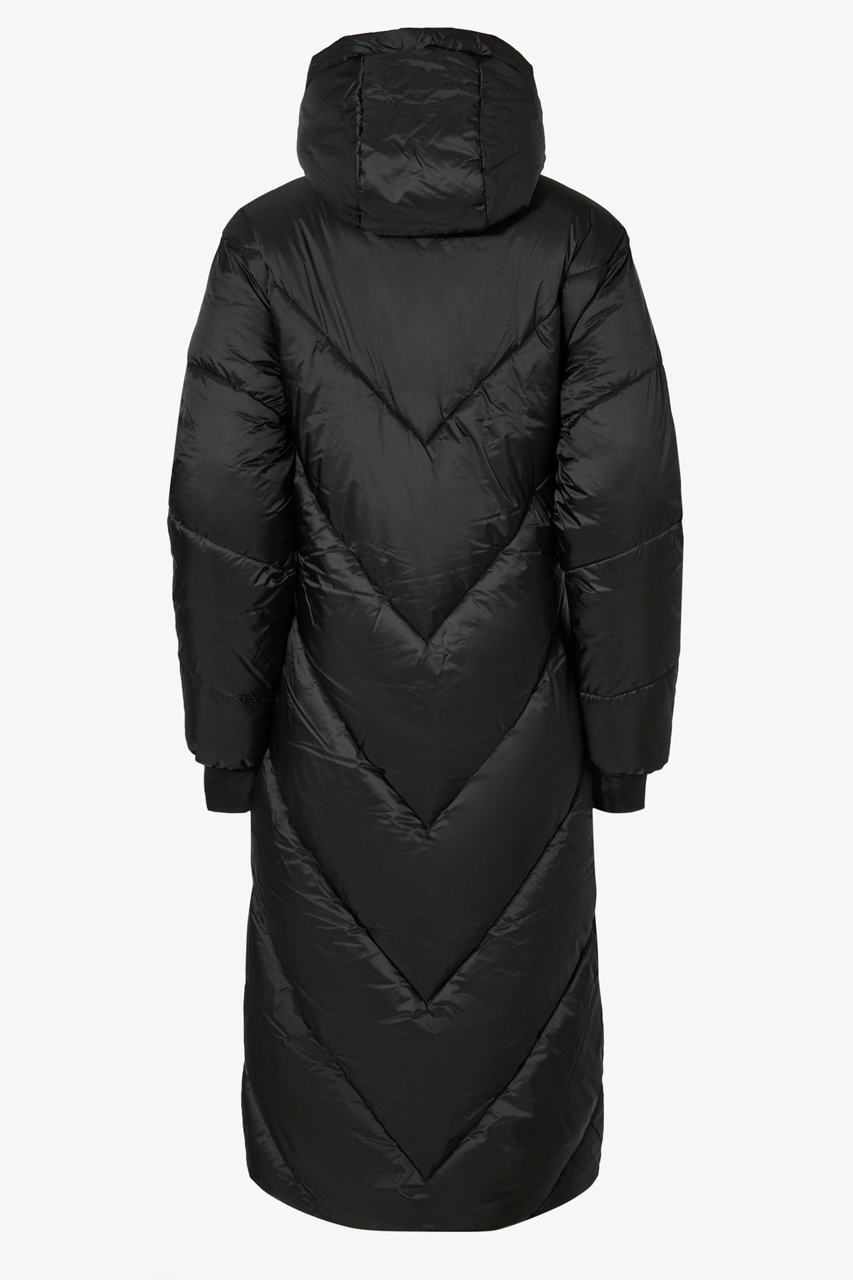 Waterproof Hooded Long Parka Coat in Black - 4