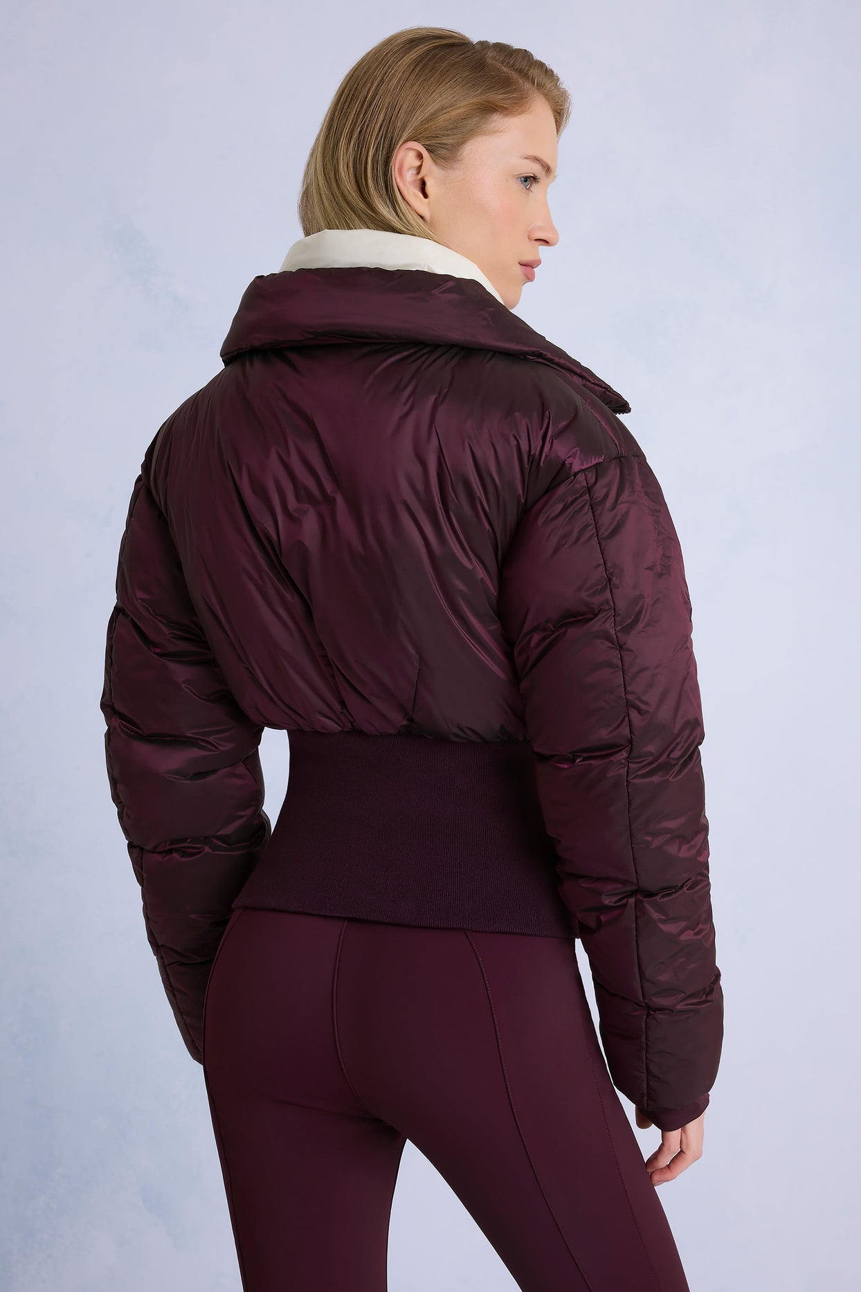 Waterproof Layered Ski Jacket in Burgundy - 2