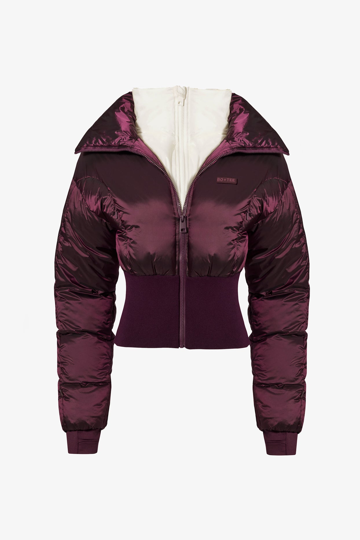 Waterproof Layered Ski Jacket in Burgundy - 3