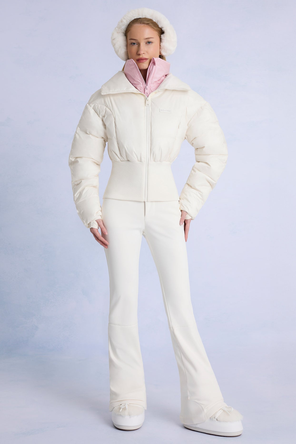 Waterproof Layered Ski Jacket in Ice - 1