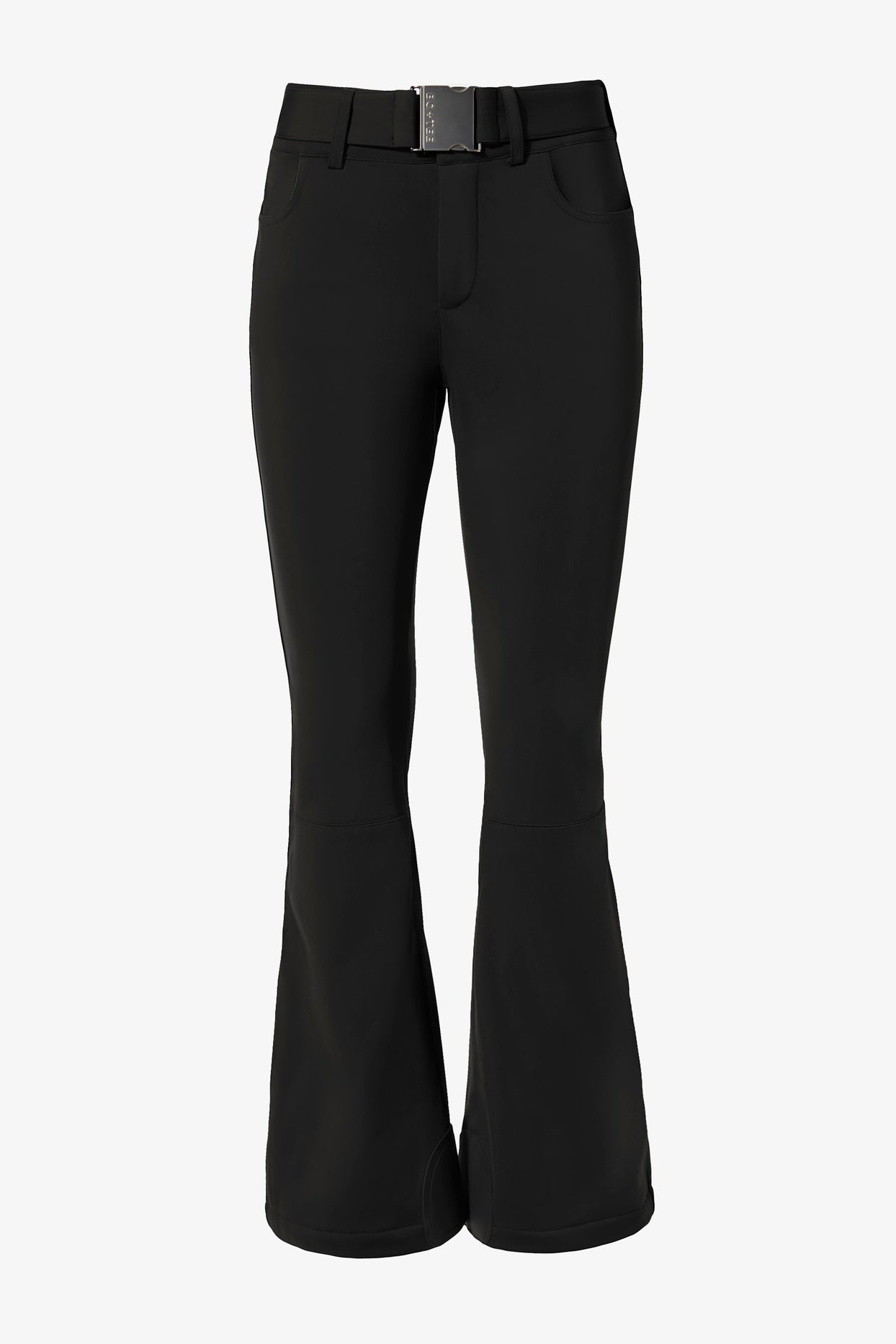 Waterproof Belted Ski Salopettes in Black - 4