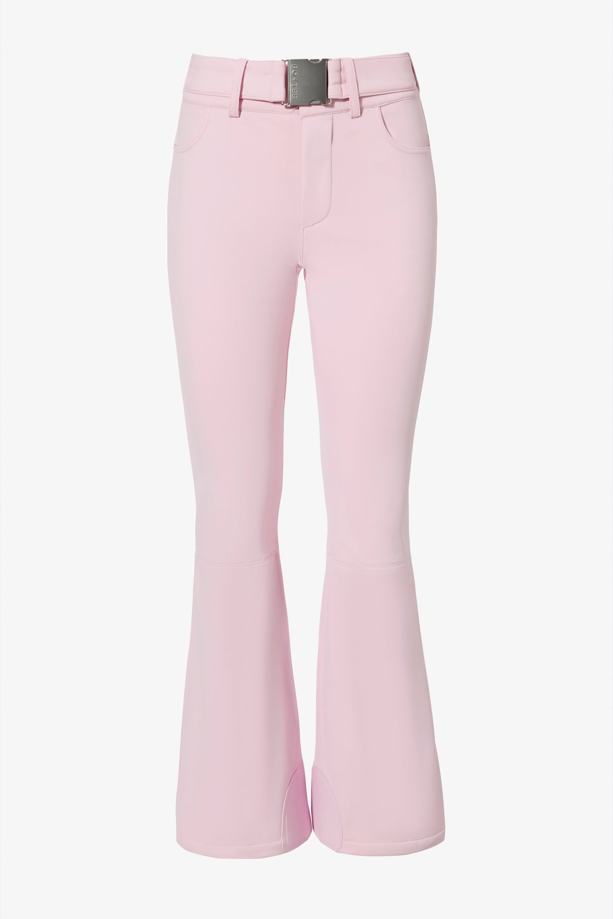 Waterproof Belted Ski Salopettes in Powder Pink - 3