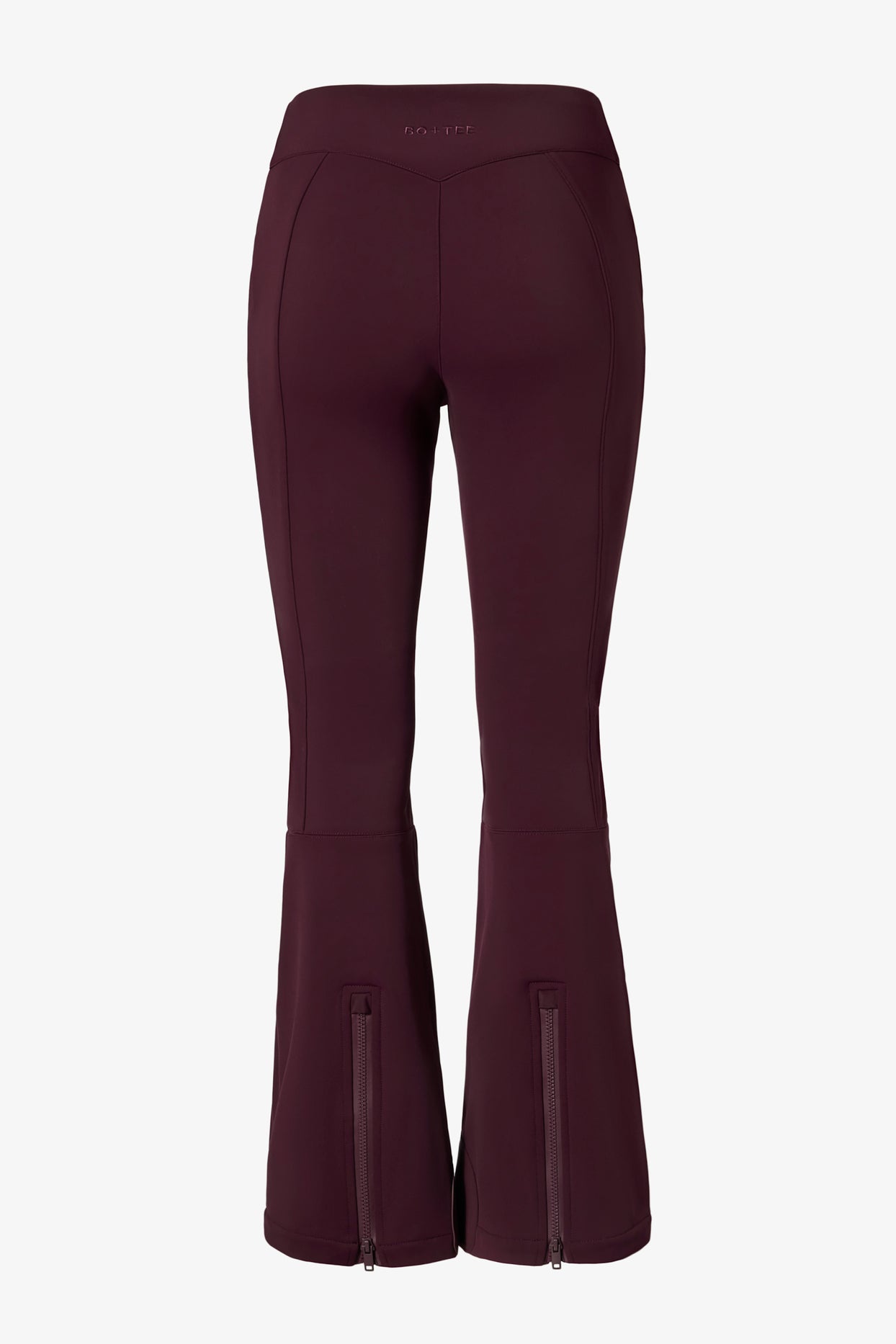 Waterproof Belted Ski Salopettes in Burgundy - 4