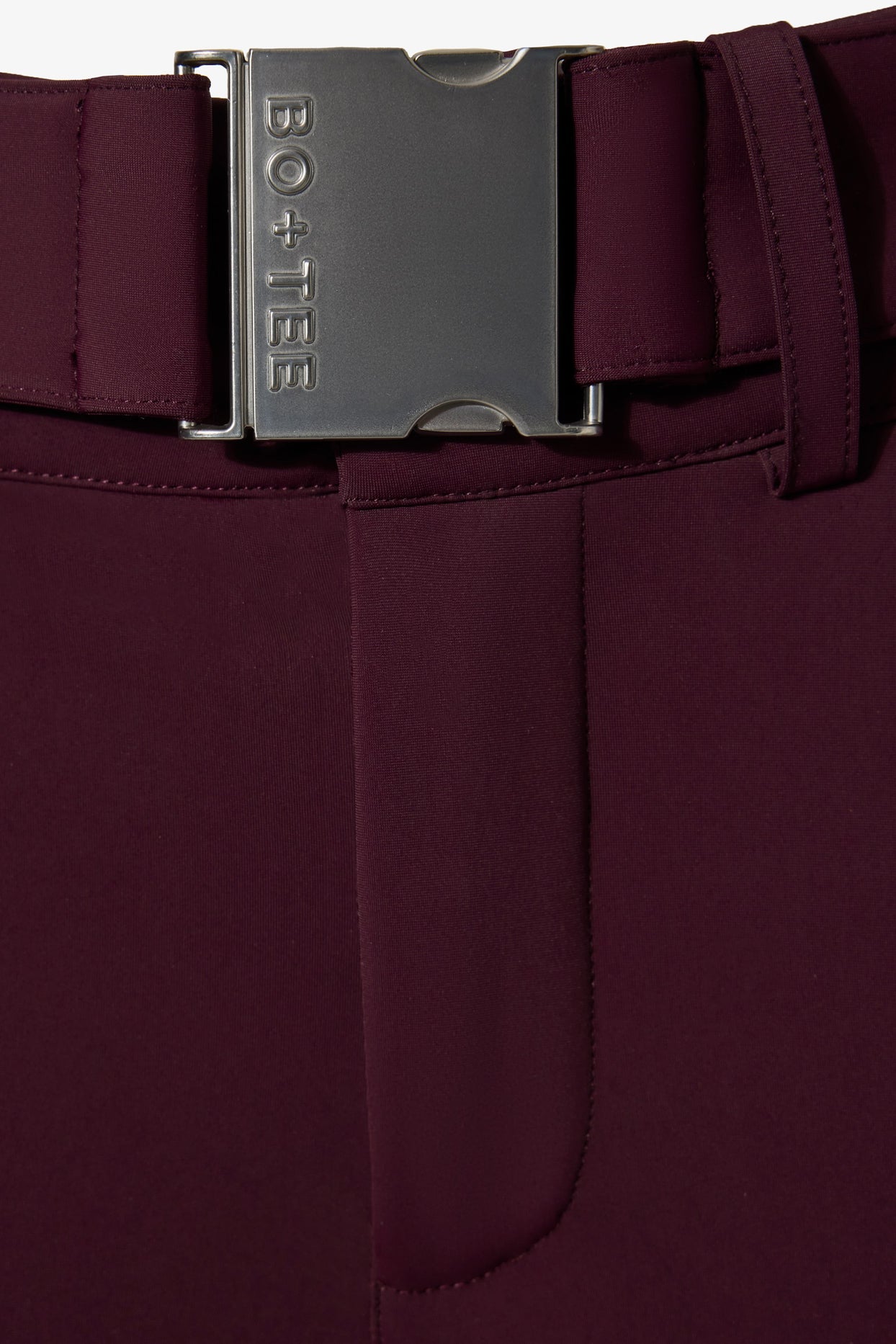 Waterproof Belted Ski Salopettes in Burgundy - 5
