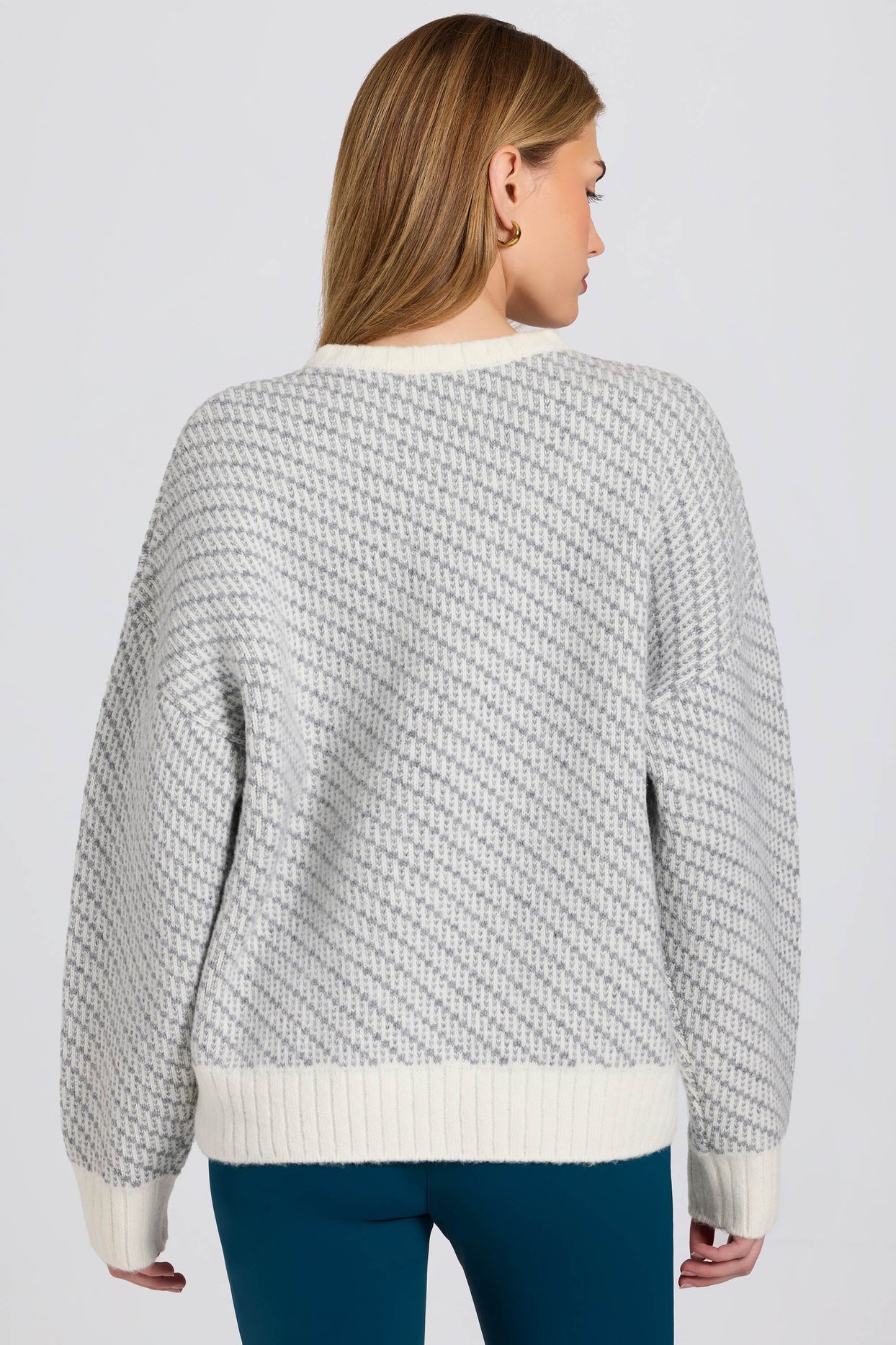 Knit Logo Oversized Jumper in Ice - 4