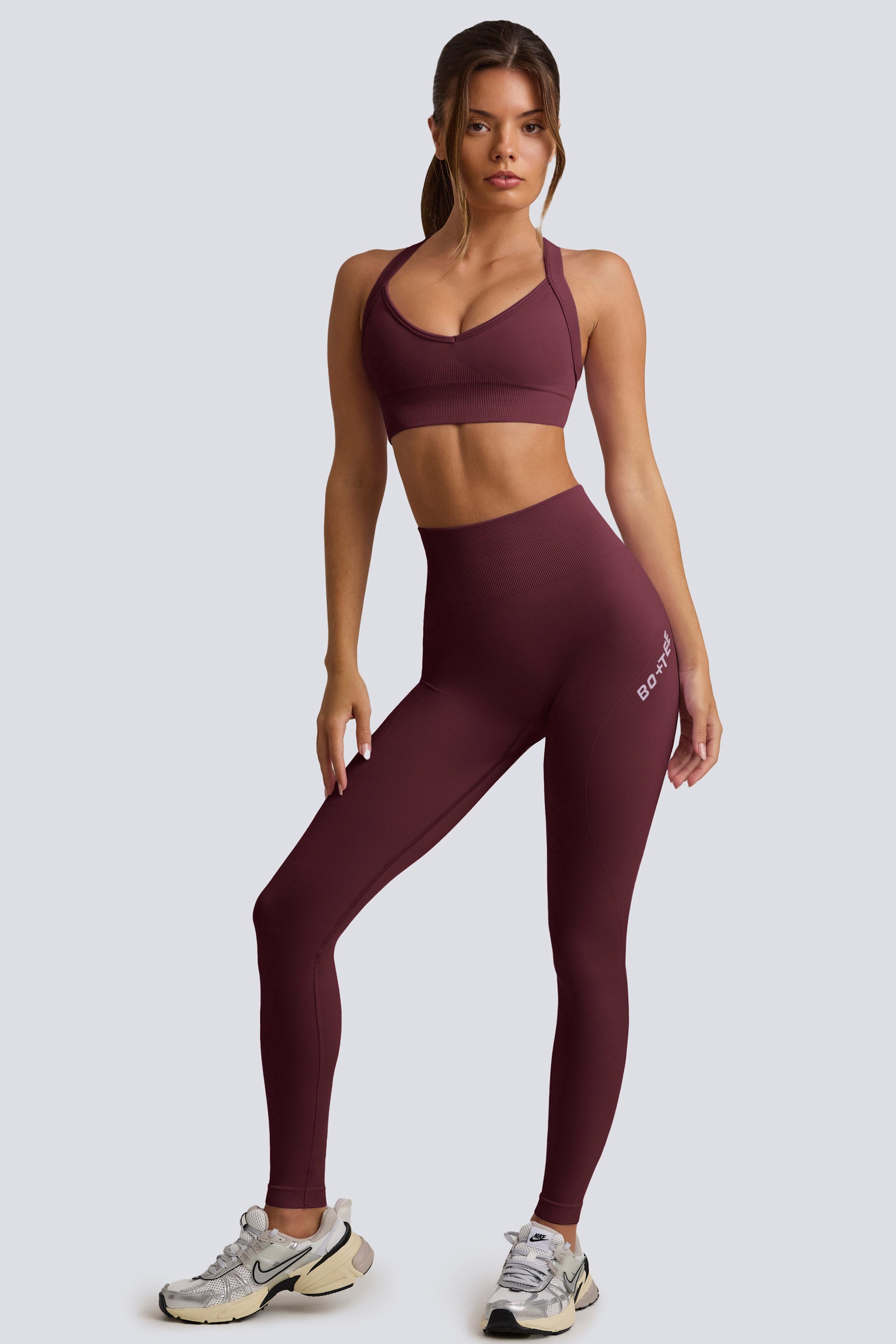 Super Sculpt Seamless High-Waist Leggings in Burgundy - 1