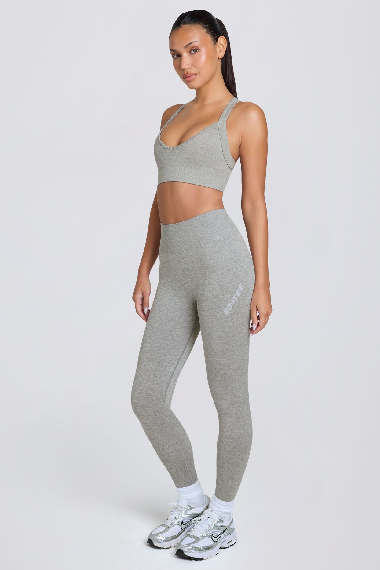 Super Sculpt Seamless High-Waist Leggings in Grey Marl - 1